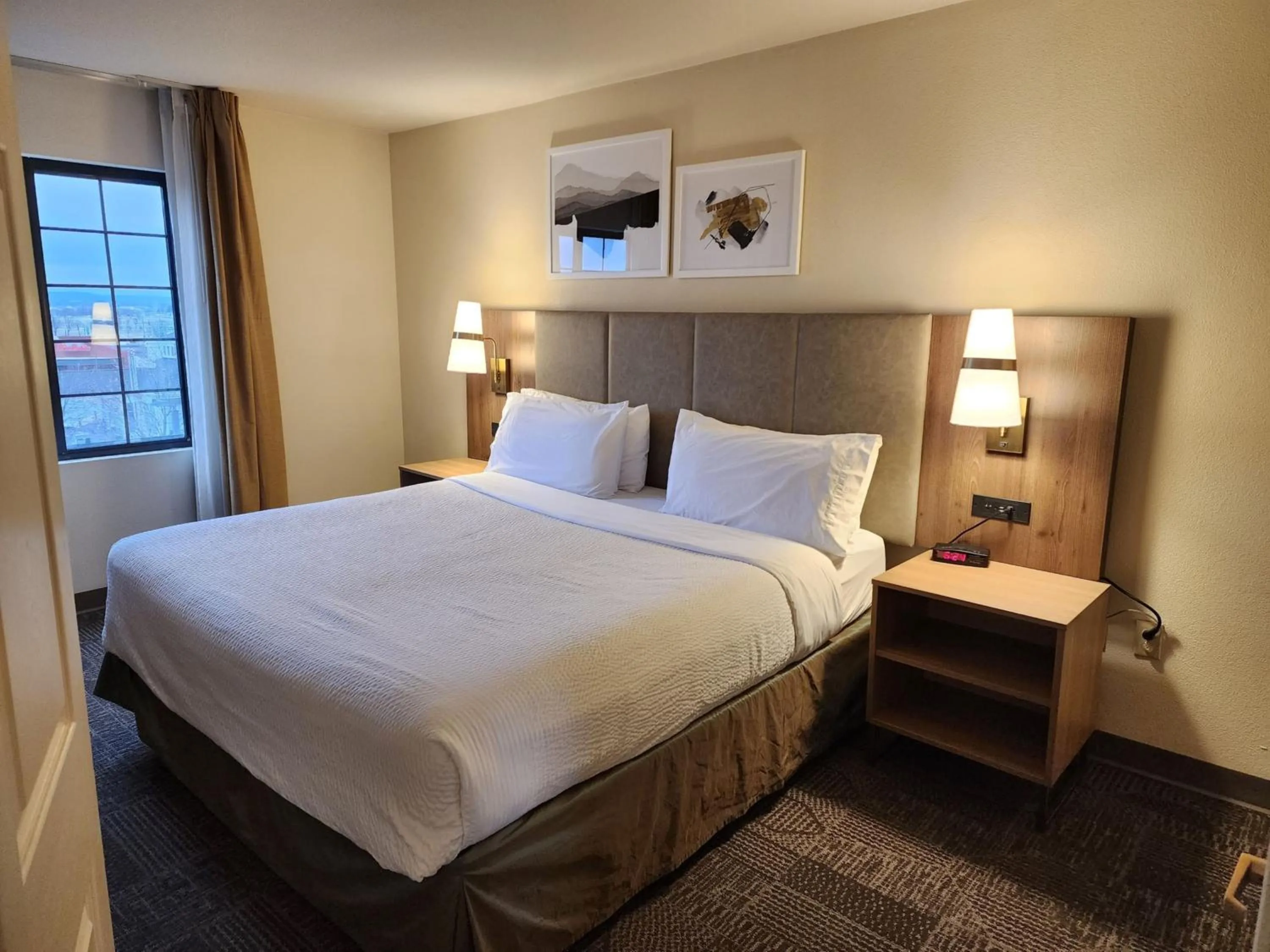 Photo of the whole room, Bed in Staybridge Suites Allentown Airport Lehigh Valley by IHG