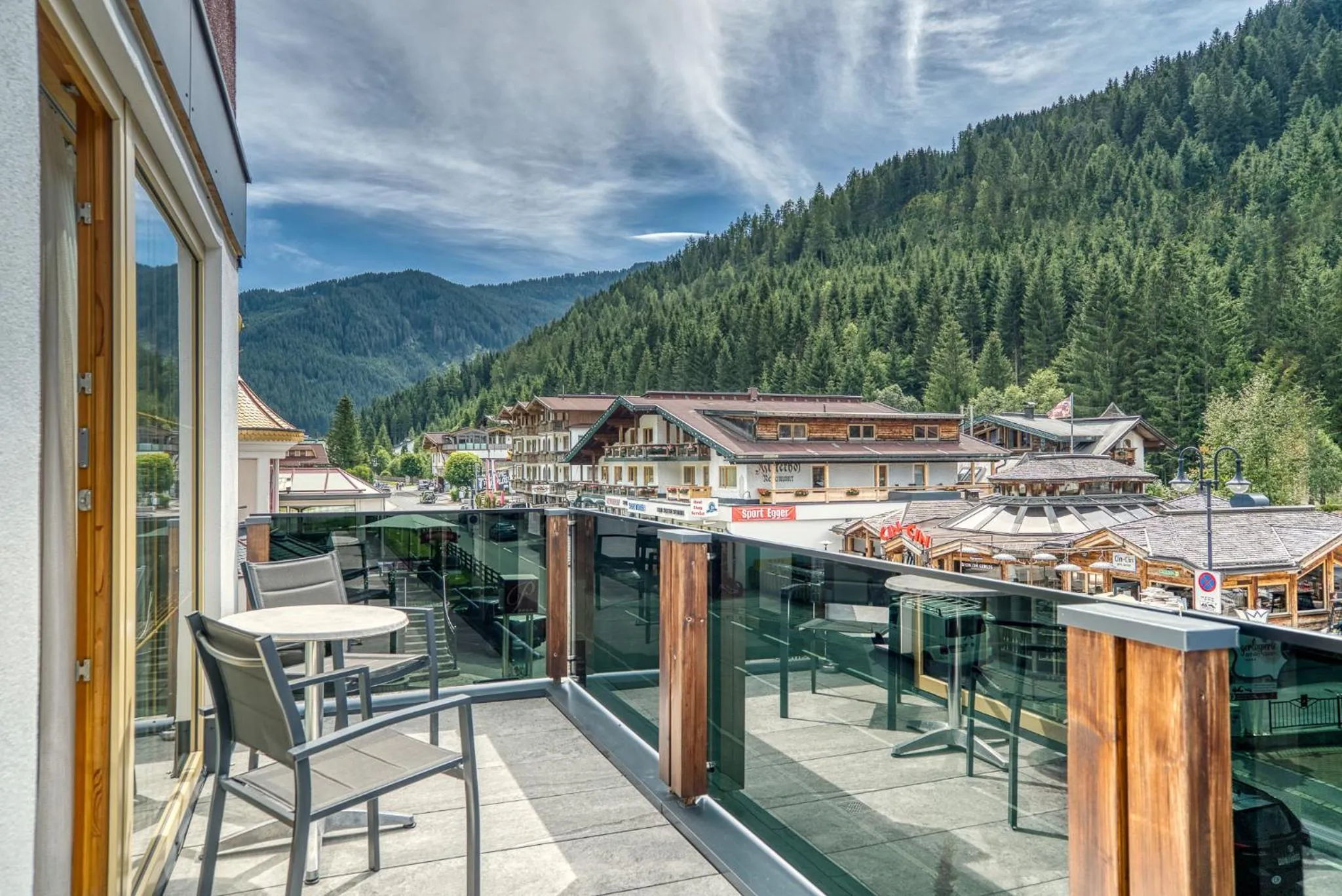 View (from property/room) in SonnenHOF hotel gerlos centrum