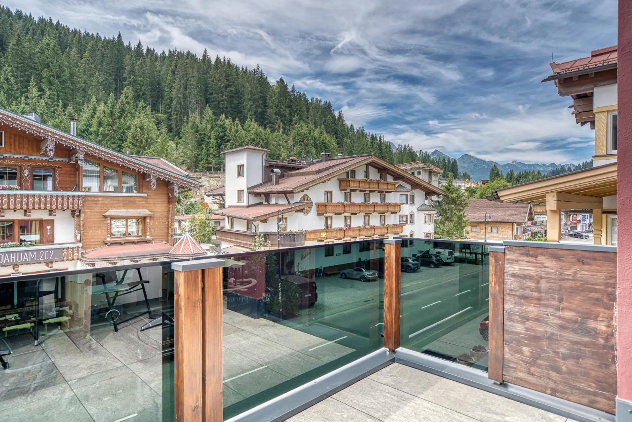 View (from property/room) in SonnenHOF hotel gerlos centrum