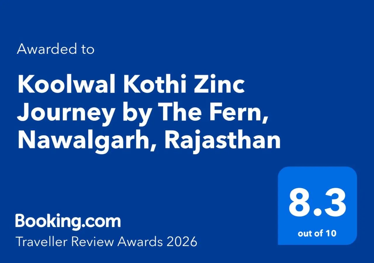 Certificate/Award in Koolwal Kothi Zinc Journey by The Fern, Nawalgarh, Rajasthan