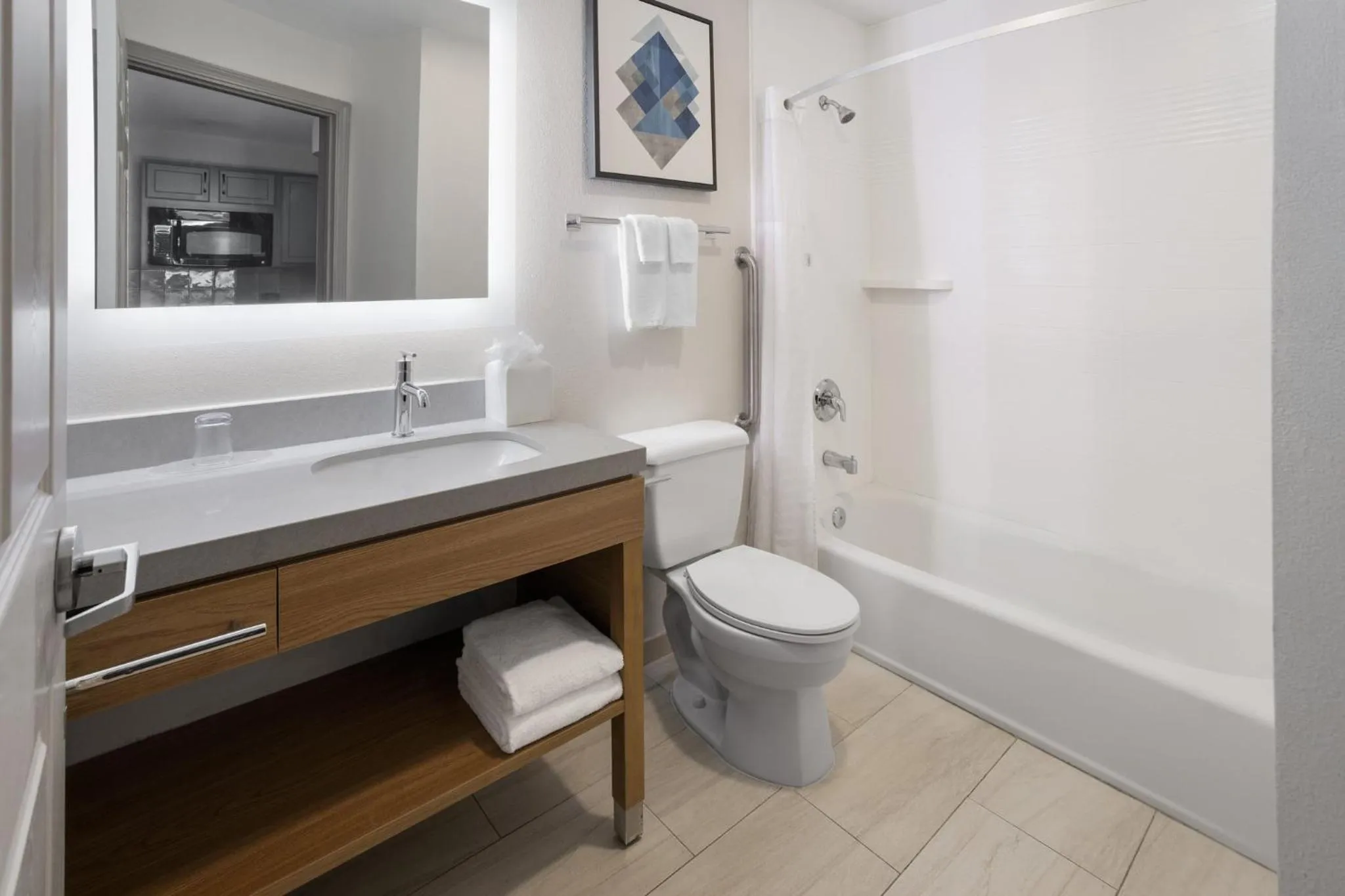 Bathroom in Candlewood Suites Aberdeen-Bel Air by IHG