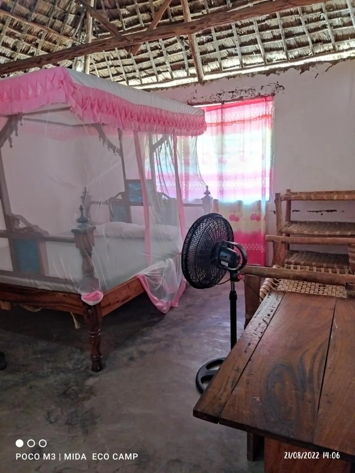 Living room in Mida Creek Eco Camp