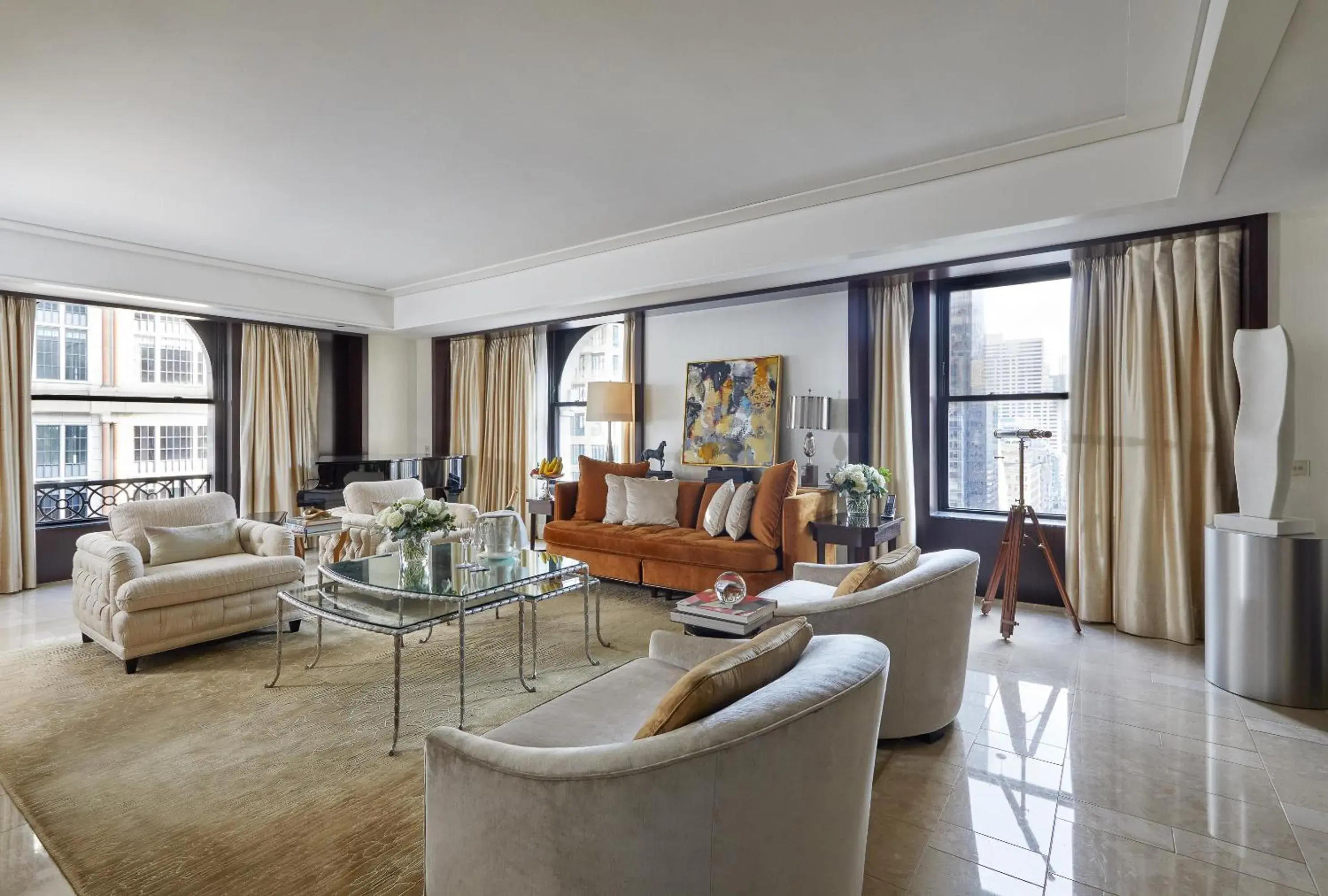 Living room in The Peninsula New York Living room in The Peninsula New York