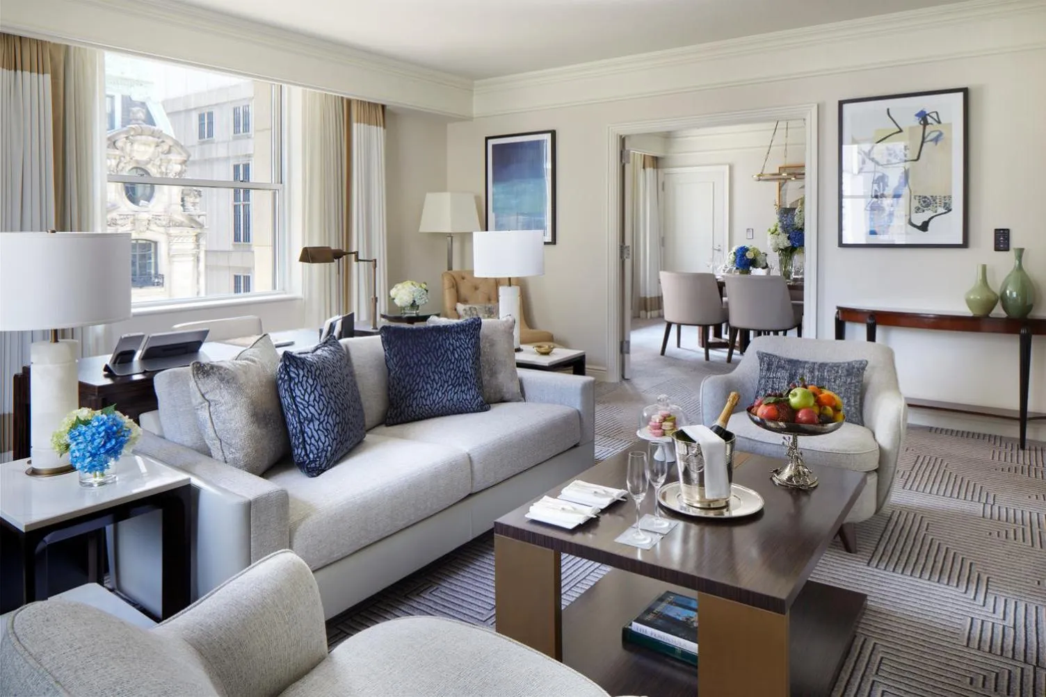 Living room in The Peninsula New York