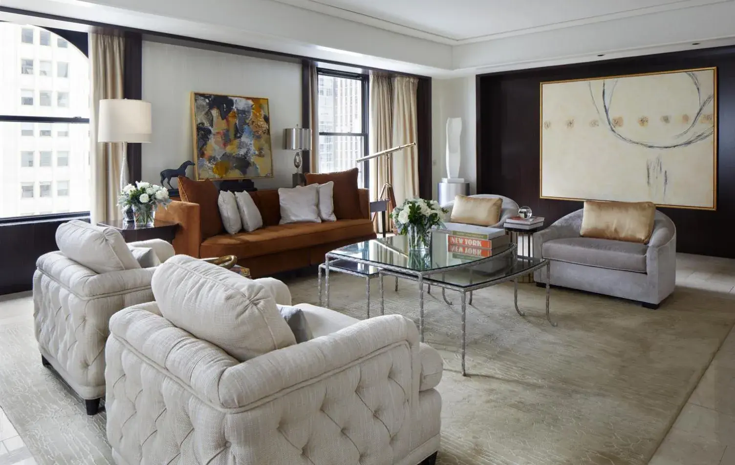 Living room in The Peninsula New York Living room in The Peninsula New York