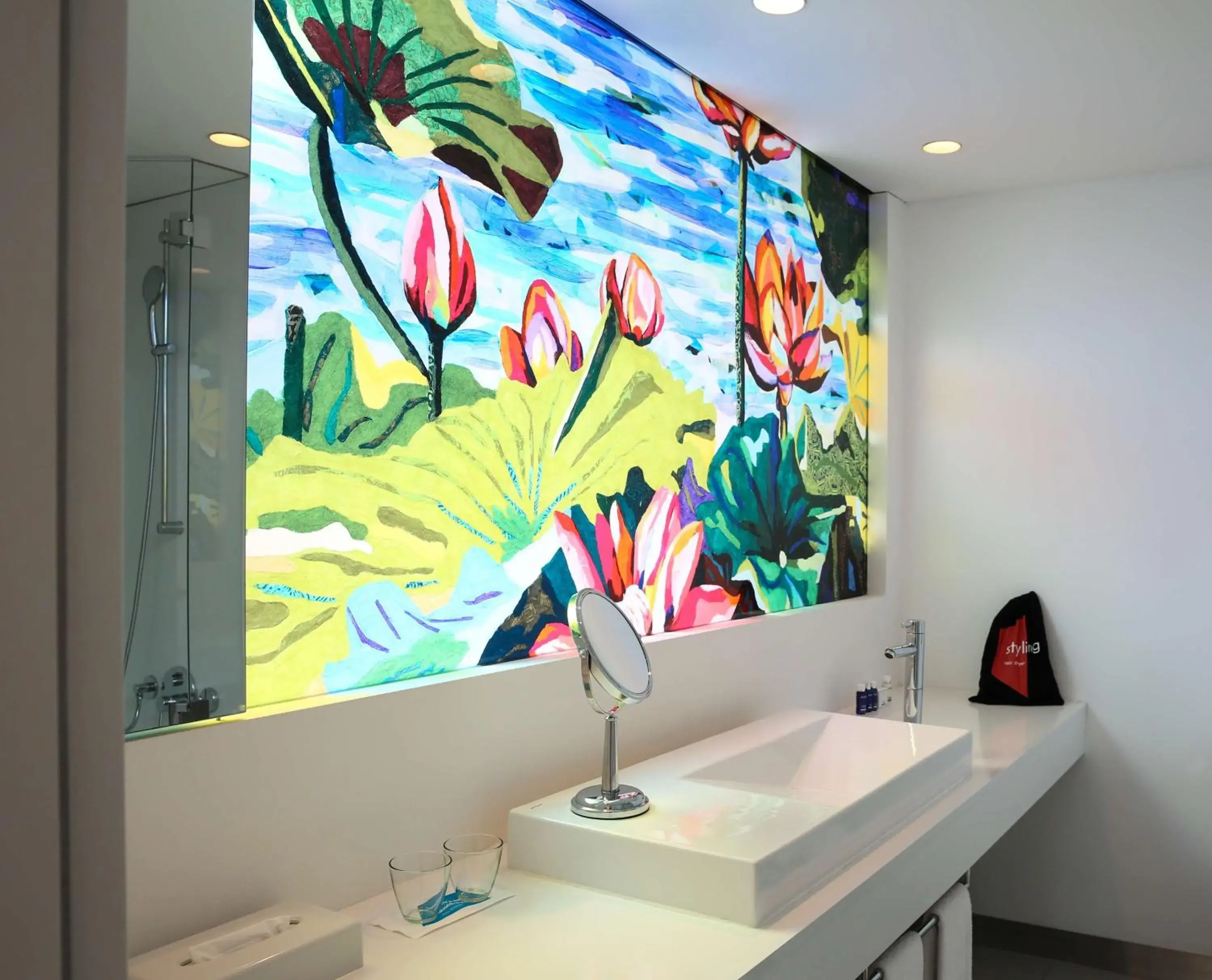 Bathroom in art'otel cologne, Powered by Radisson Hotels Bathroom in art'otel cologne, Powered by Radisson Hotels