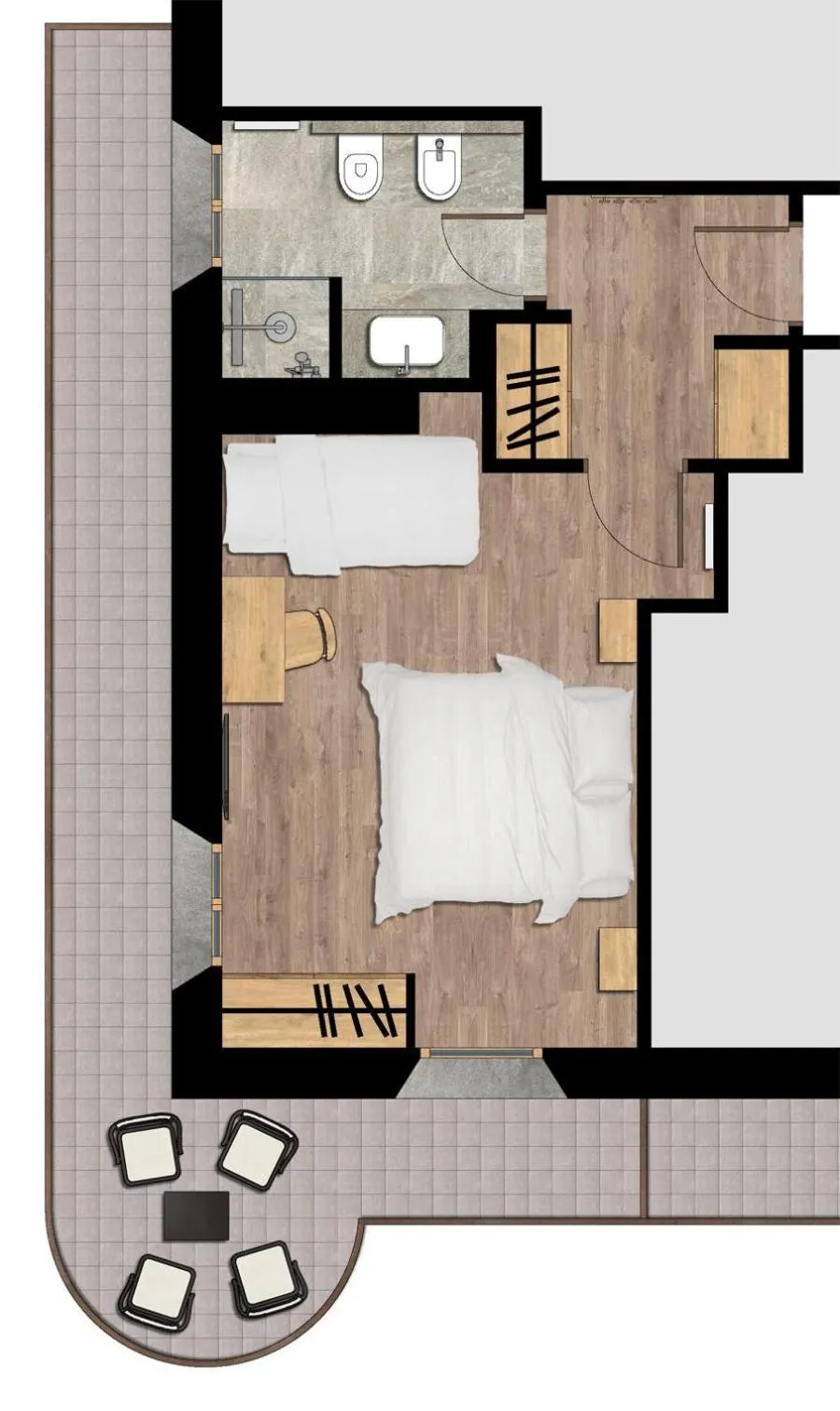 Bed in Hotel Sant'Orso - Mountain Lodge & Spa