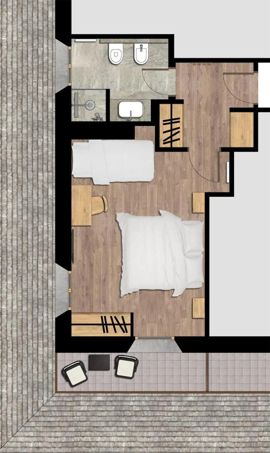 Bed in Hotel Sant'Orso - Mountain Lodge & Spa