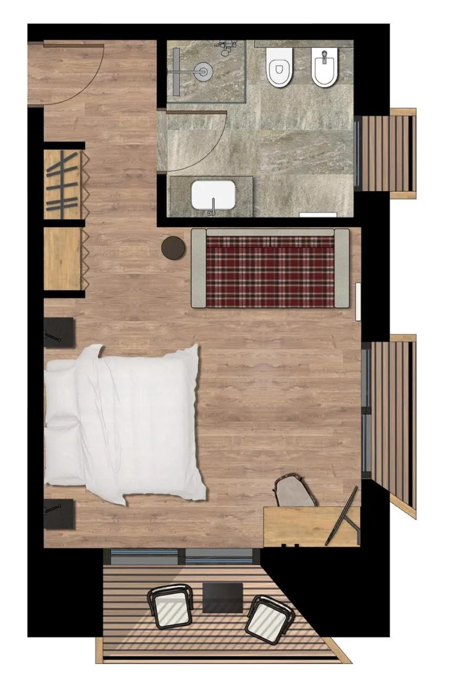 Bed in Hotel Sant'Orso - Mountain Lodge & Spa