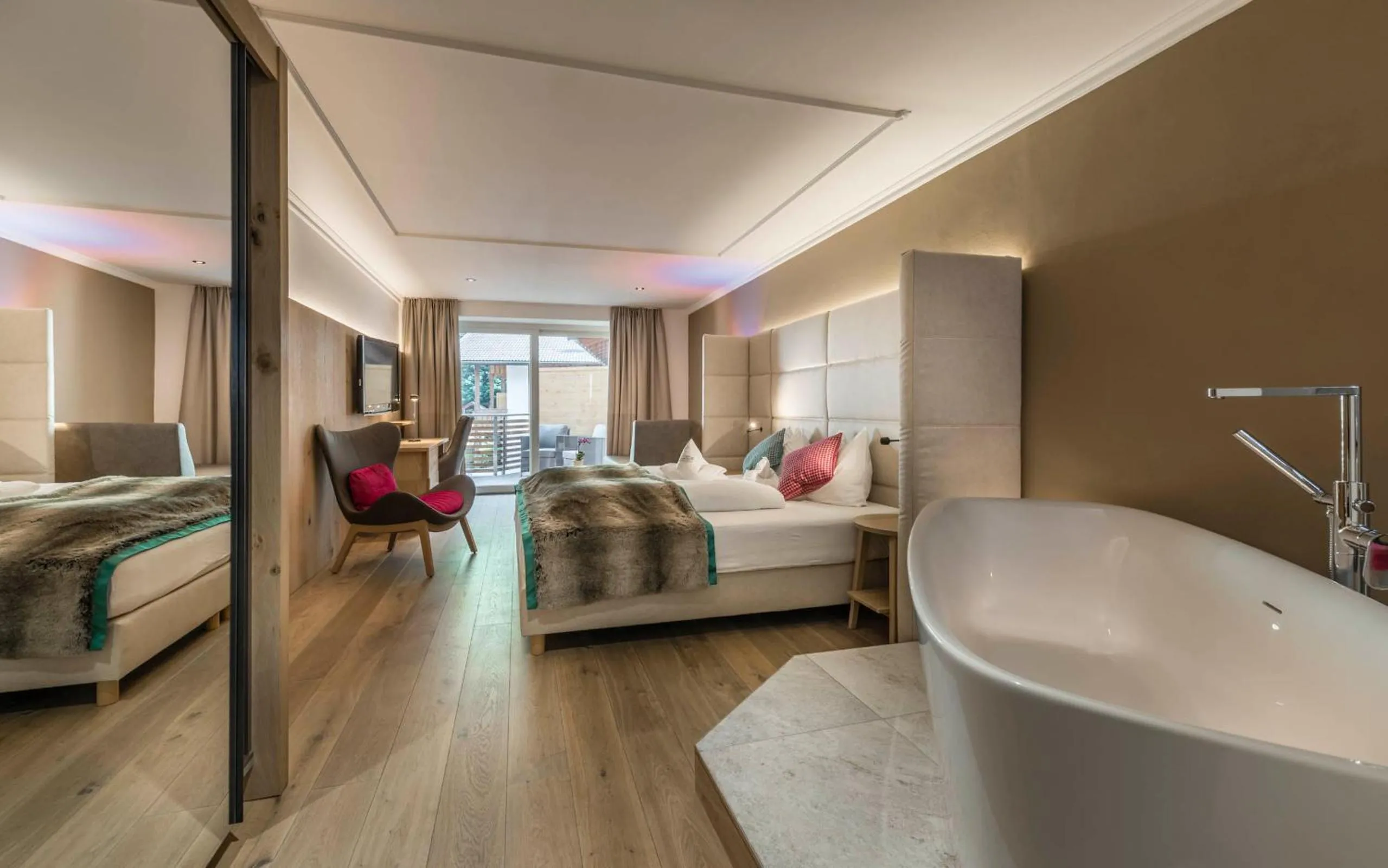 Photo of the whole room, Bed in Stroblhof Active Family Spa Resort