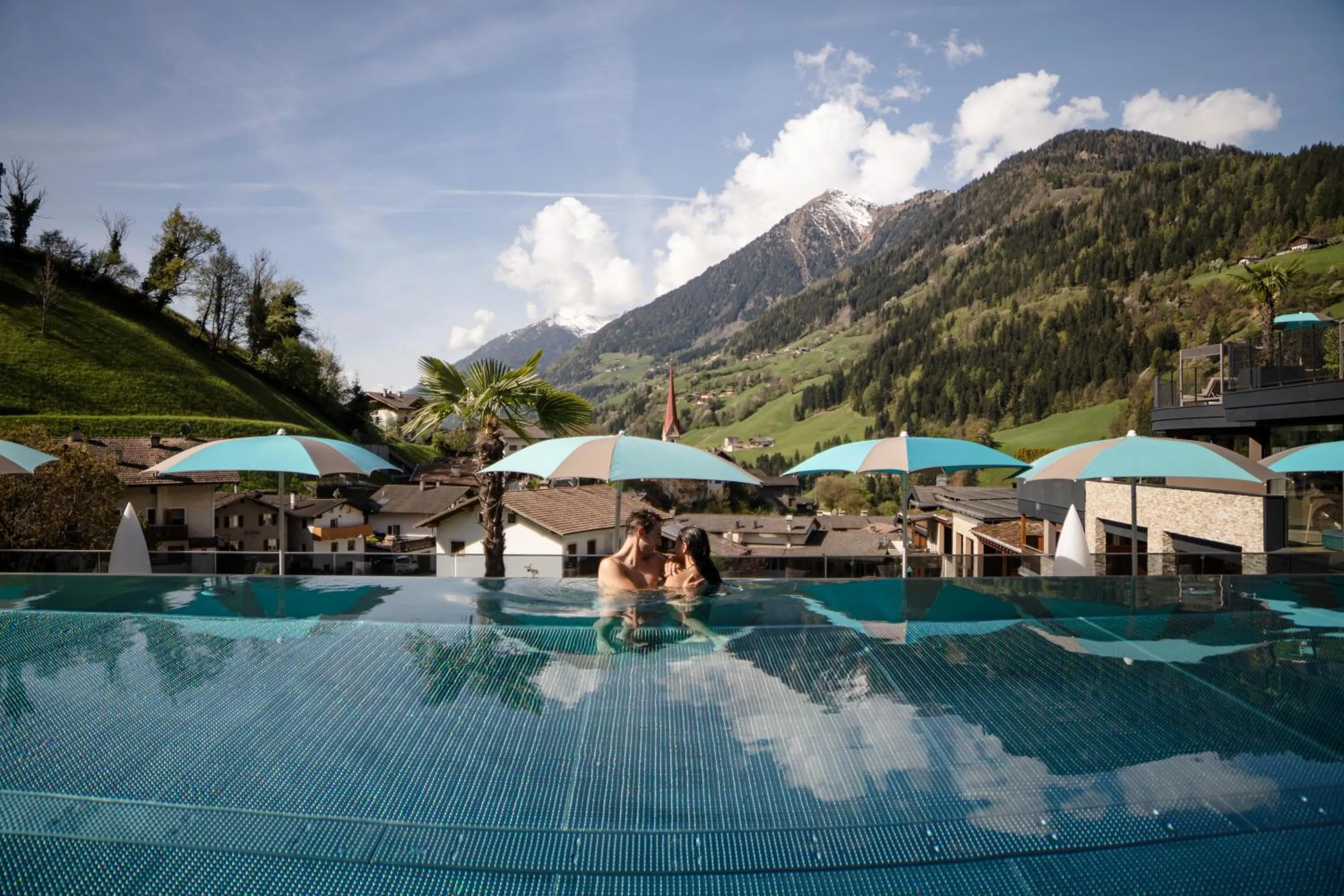 Swimming pool in Stroblhof Active Family Spa Resort