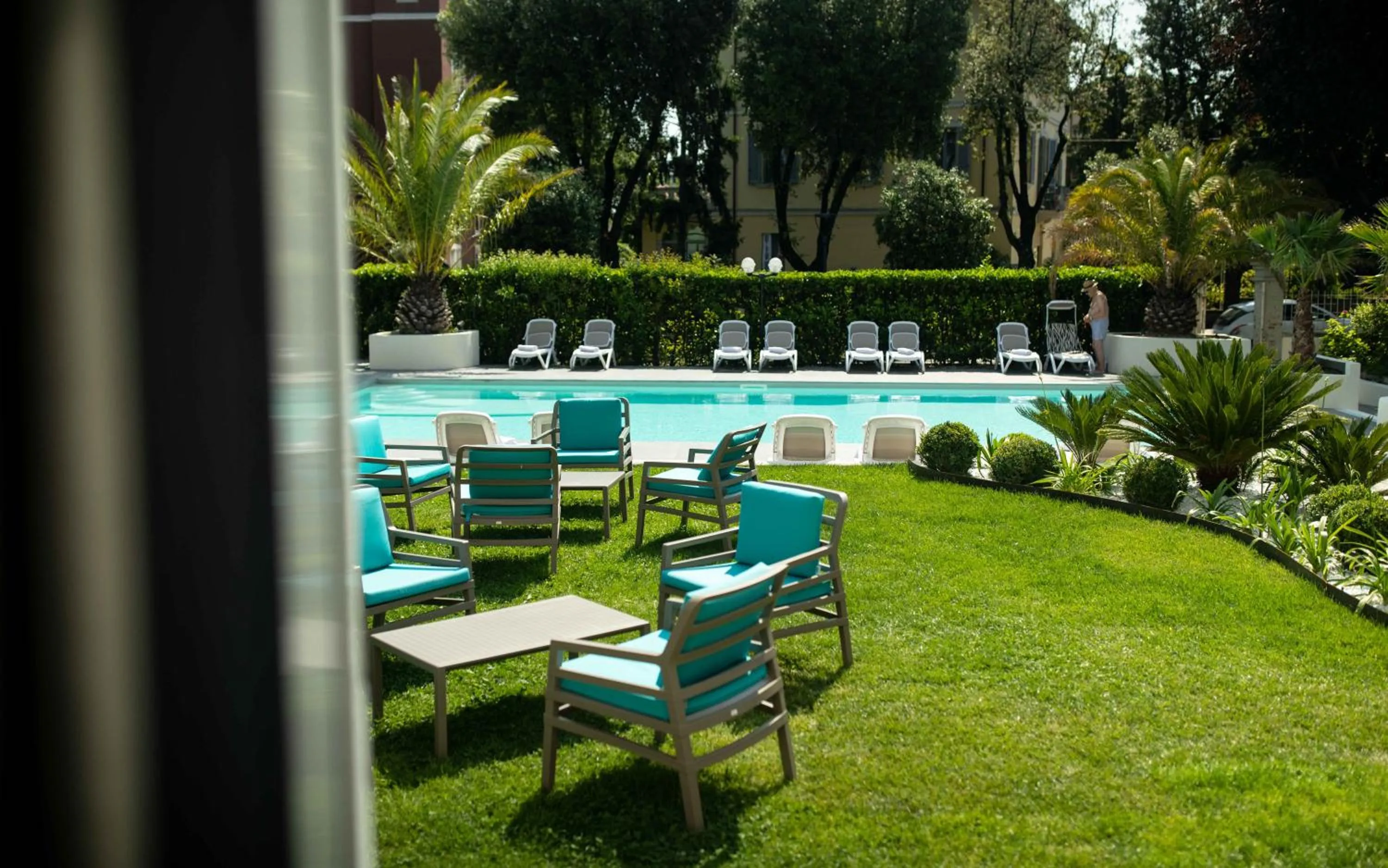 Patio in Hotel Benaco