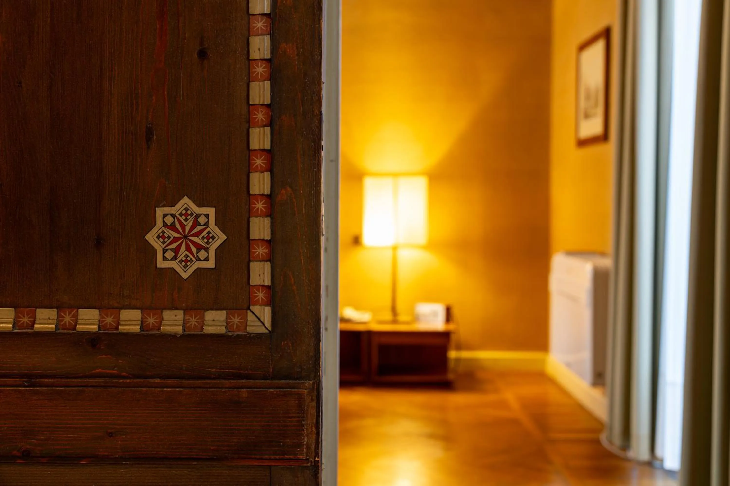 Decorative detail, Bed in Il Castello Di San Gaudenzio