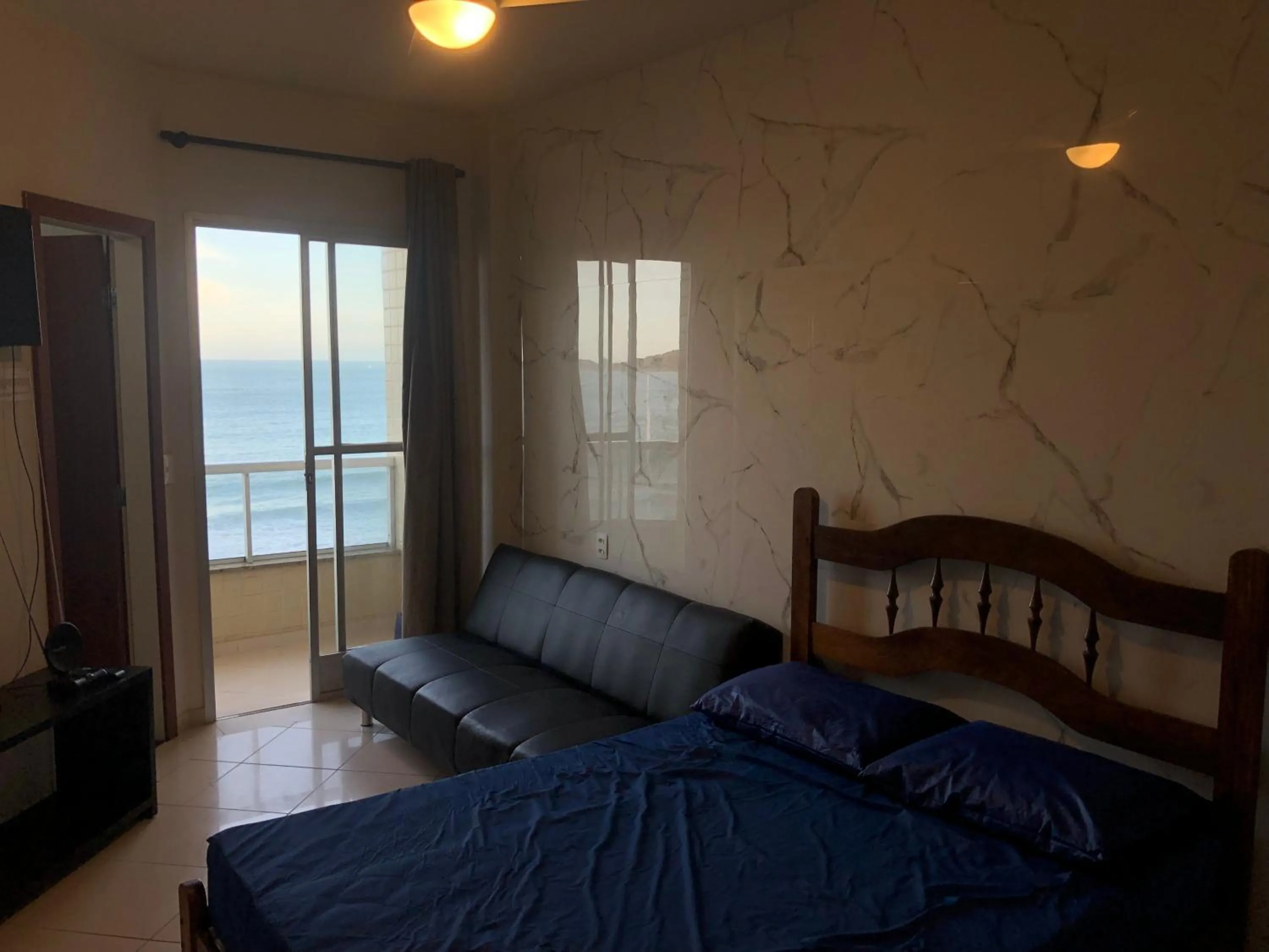 Bed in Apartamento Guarapari Luxo Frente para o Mar