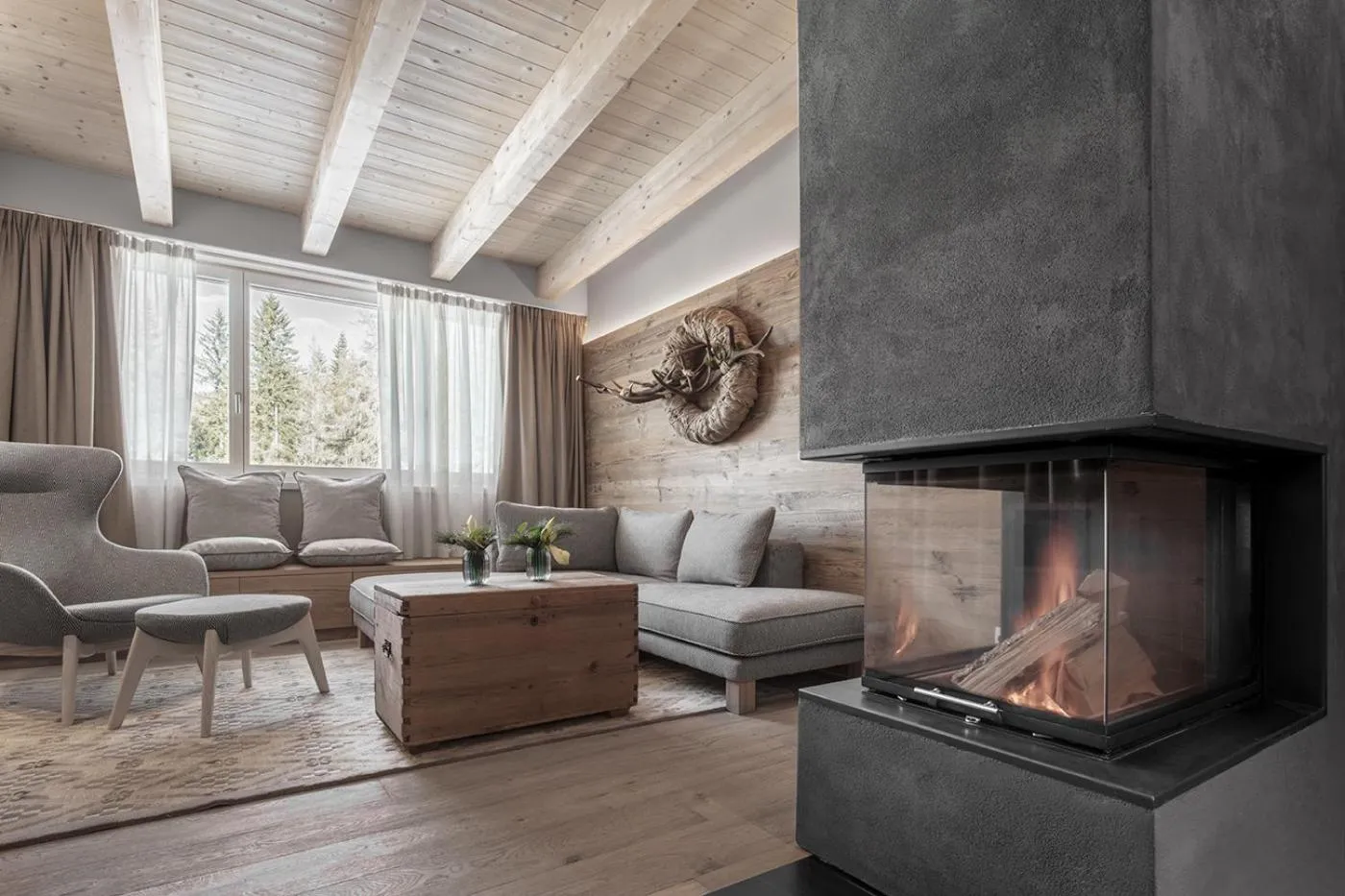 Living room in Hotel Ciasa Salares