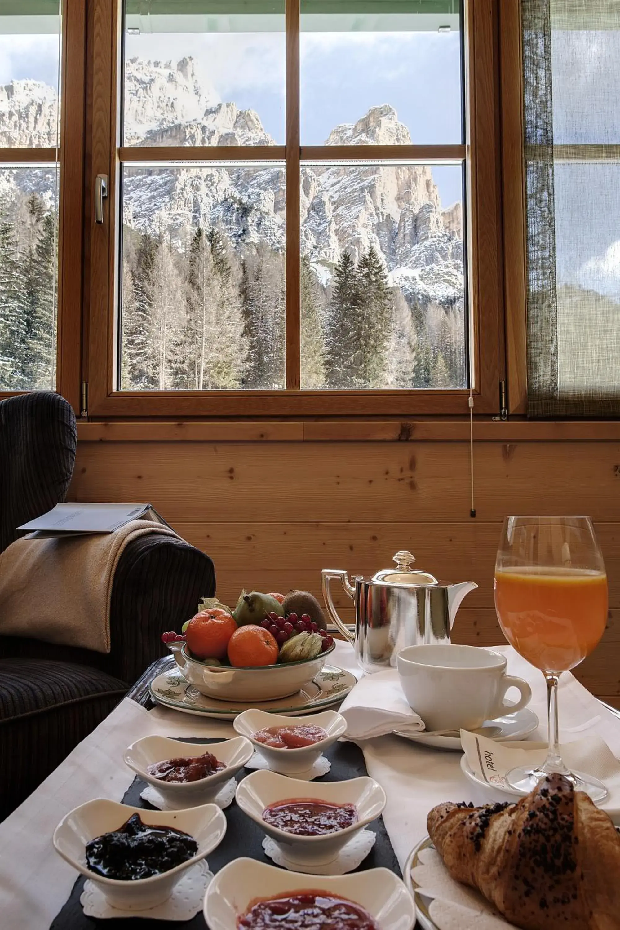 Mountain view in Hotel Ciasa Salares Mountain view in Hotel Ciasa Salares