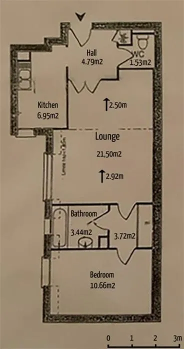 Floor plan in 52 Clichy Bed & Breakfast - Chambre d'hôtes