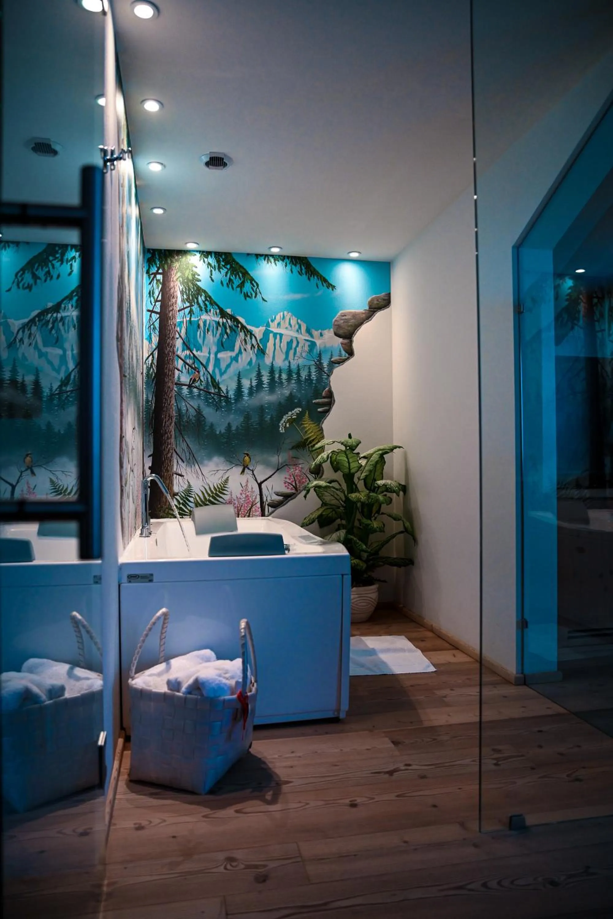 Bed in Wellness Hotel Lupo Bianco