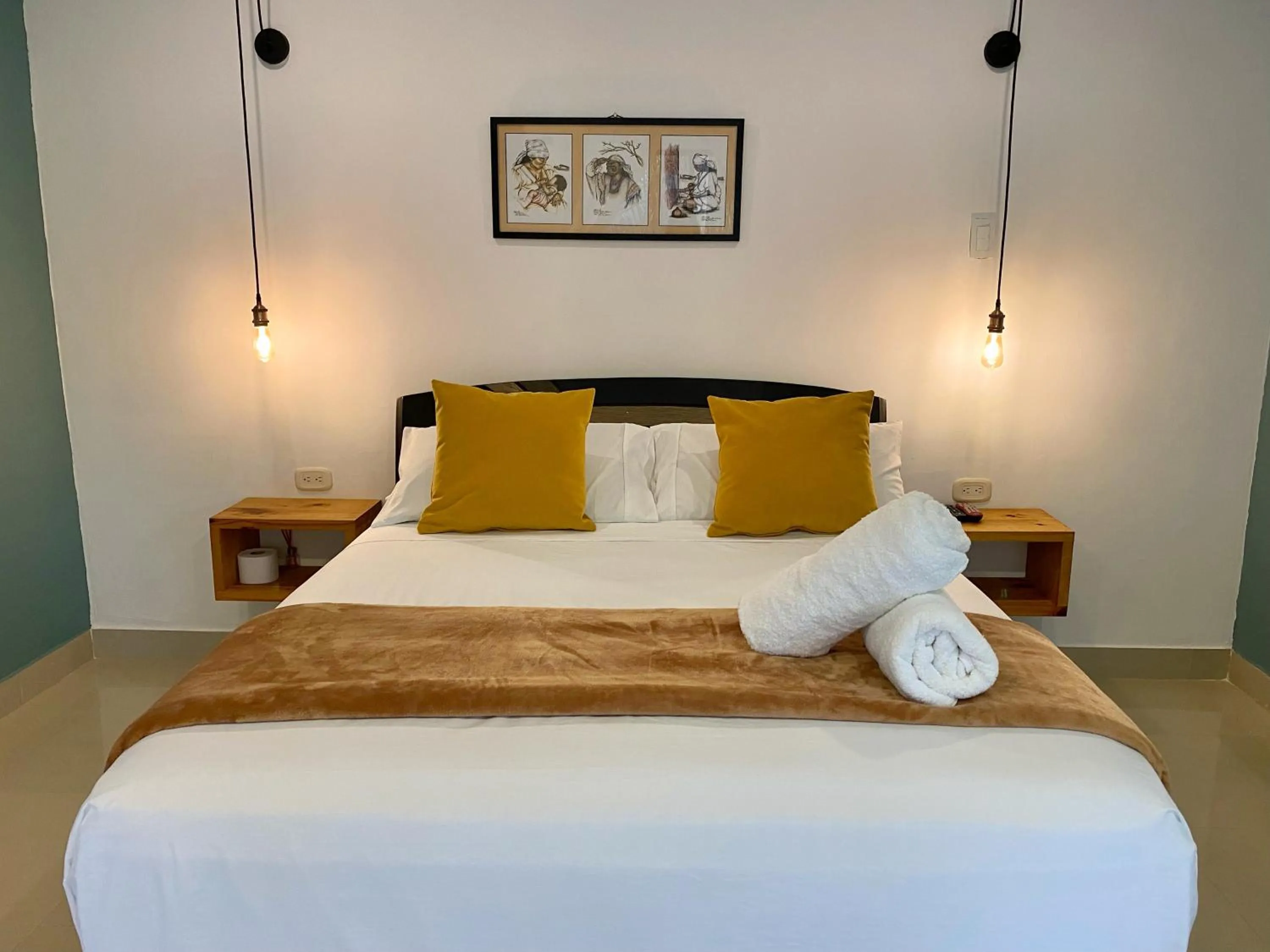 Bed in Hotel La Casablanca Tayrona