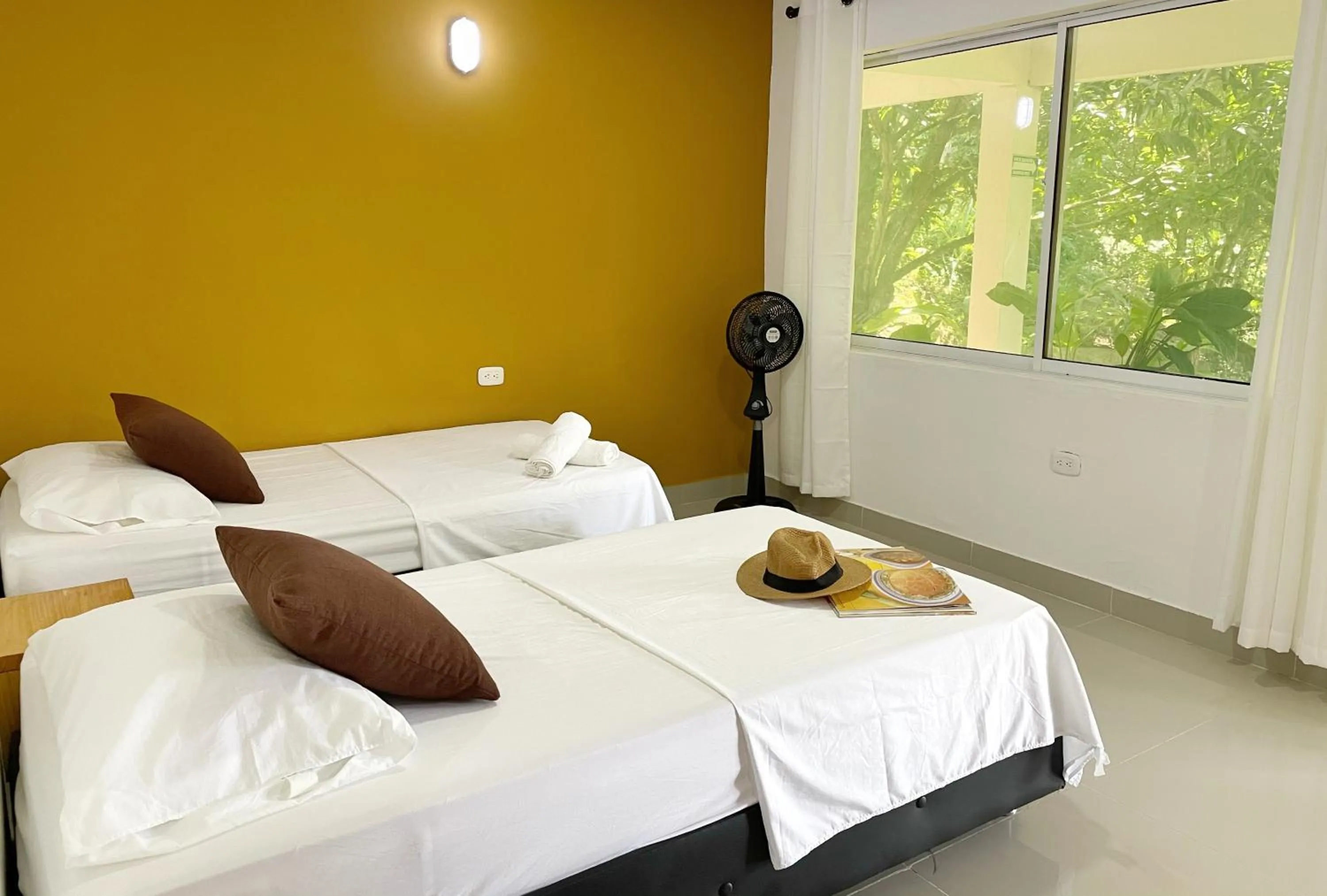 Bed in Hotel La Casablanca Tayrona