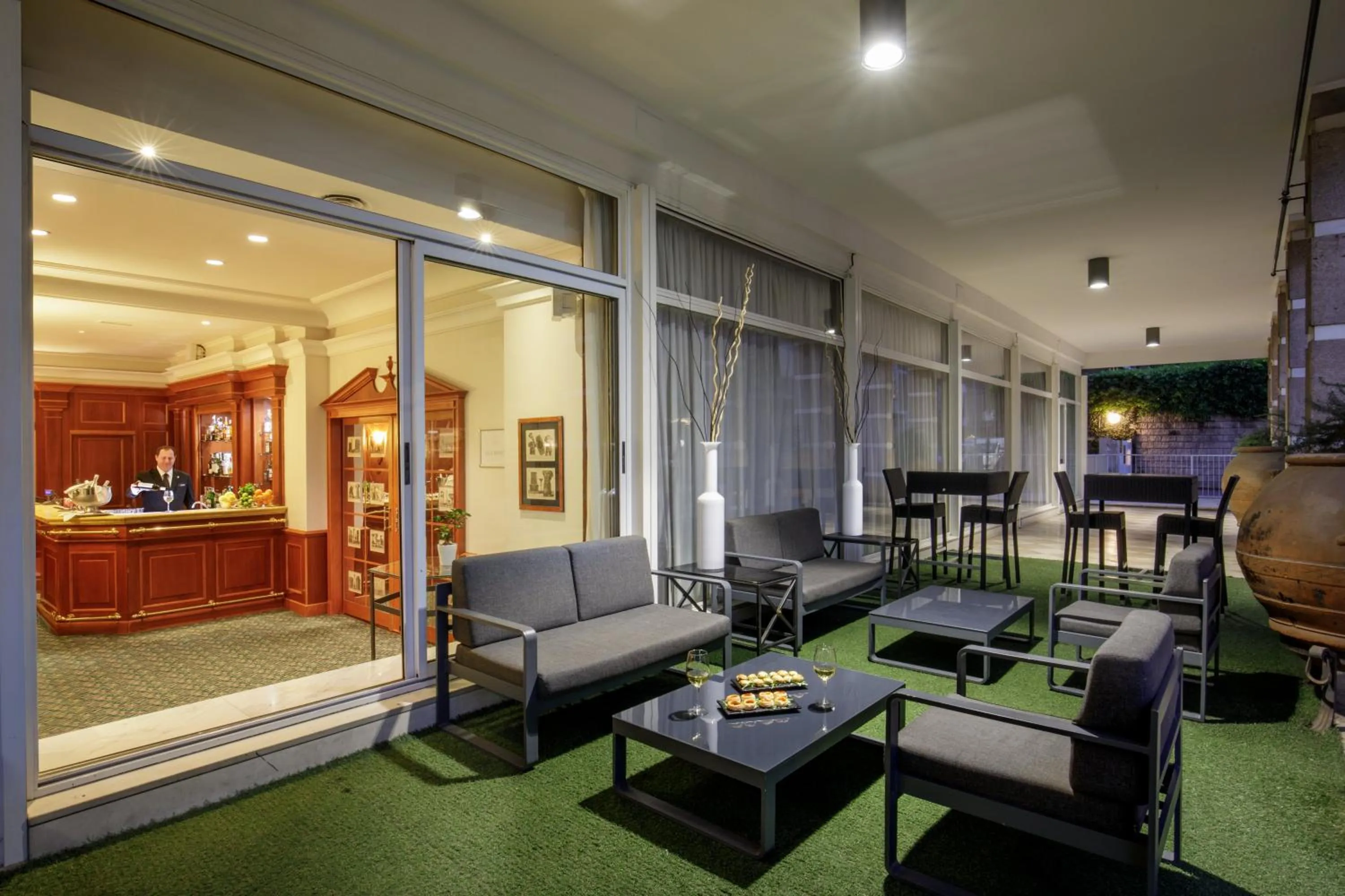 Patio in Grand Hotel Fleming by OMNIA hotels