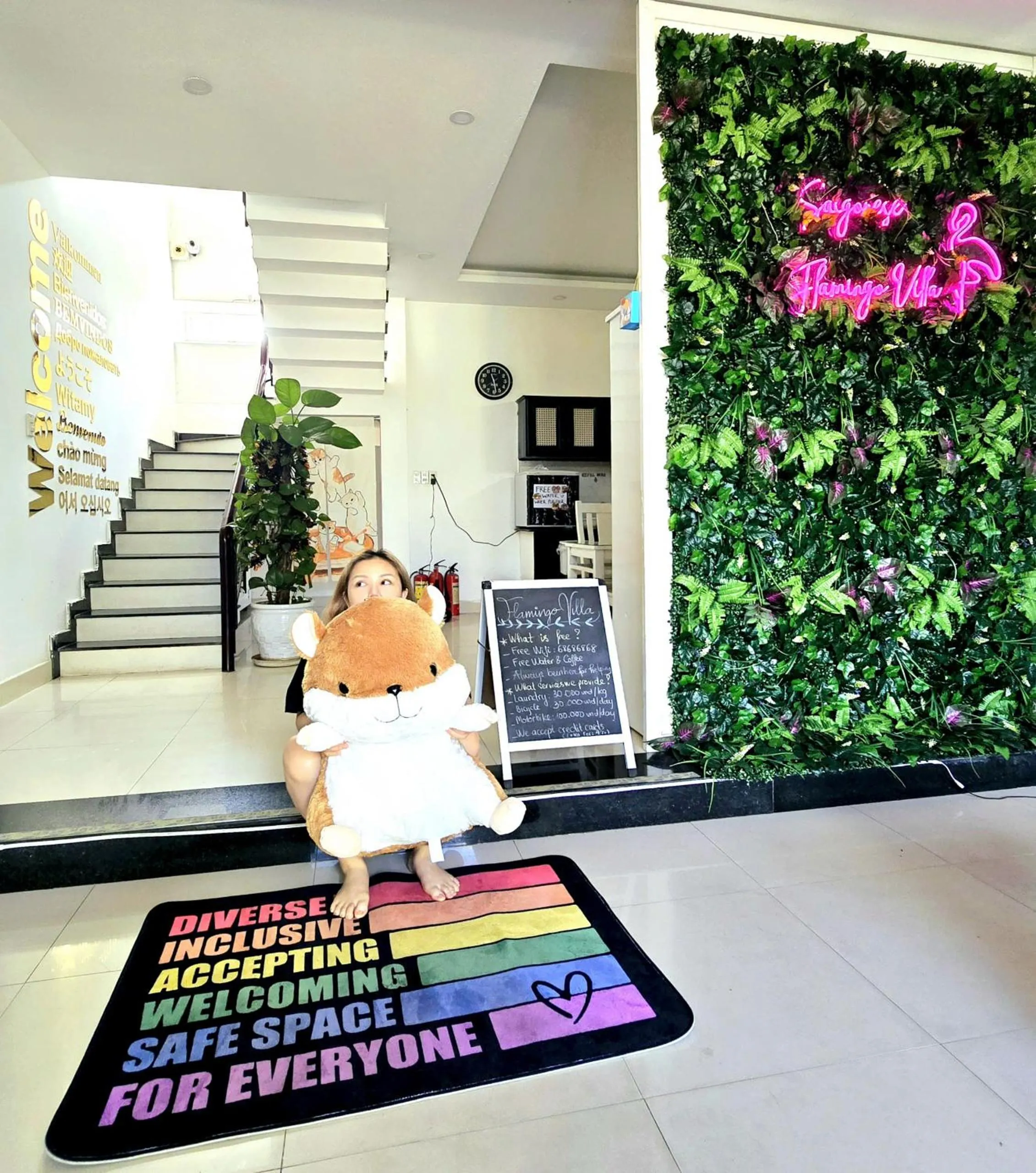 Property building in Flamingo Villa Homestay - Big Rooms with Balcony - Close to Hoi An Old Town 200m & Temple Bridge - Large Outside Pool for Sun Bathing