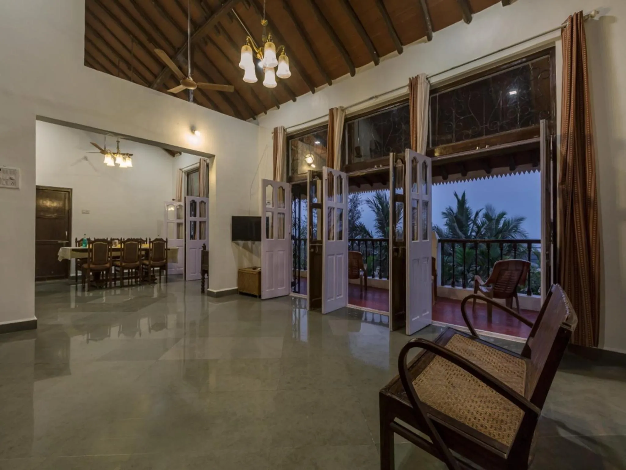 Living room in SaffronStays Salt Rim on the Beach, Korlai