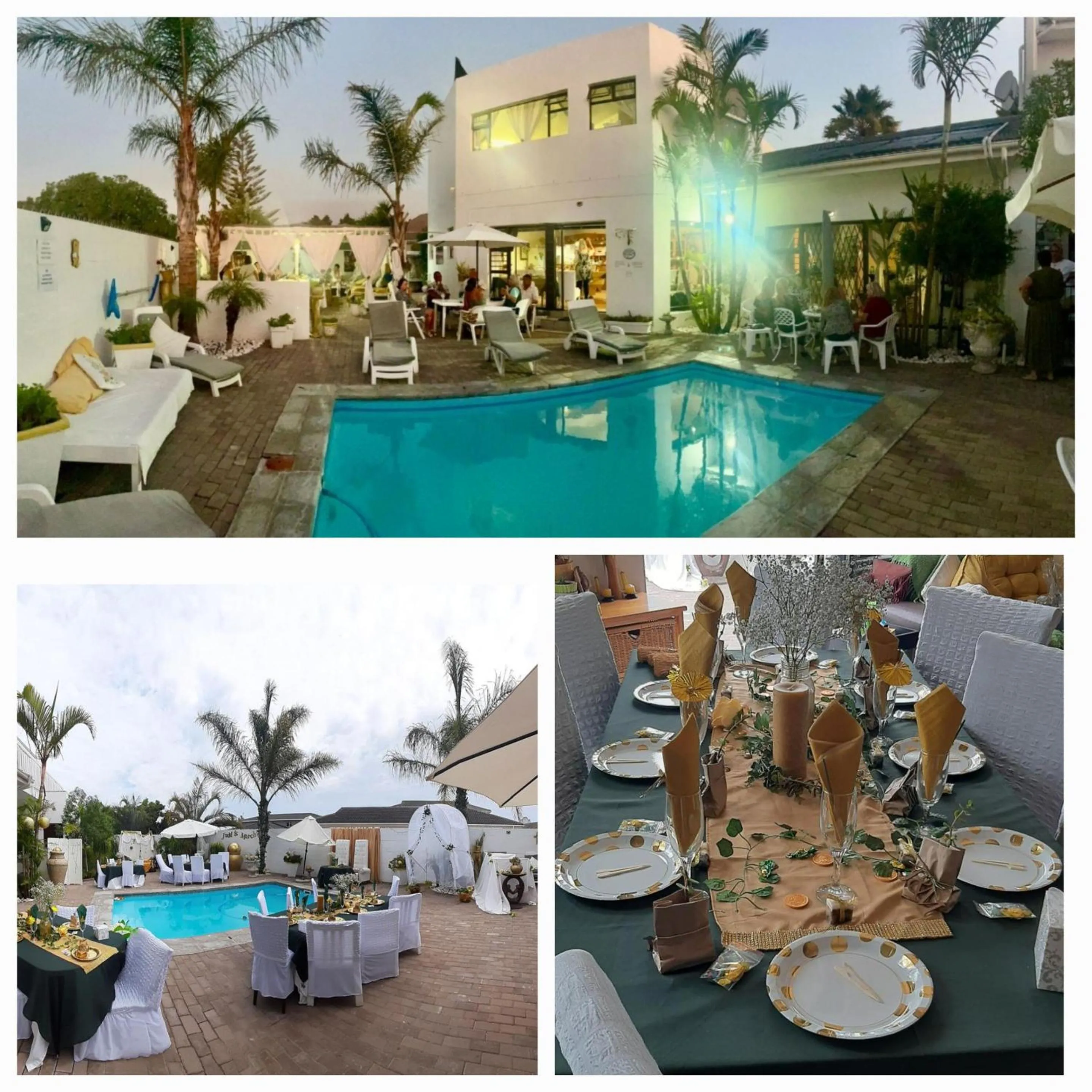 Pool view in Au Plais De Langebaan at Palm Tree Villa