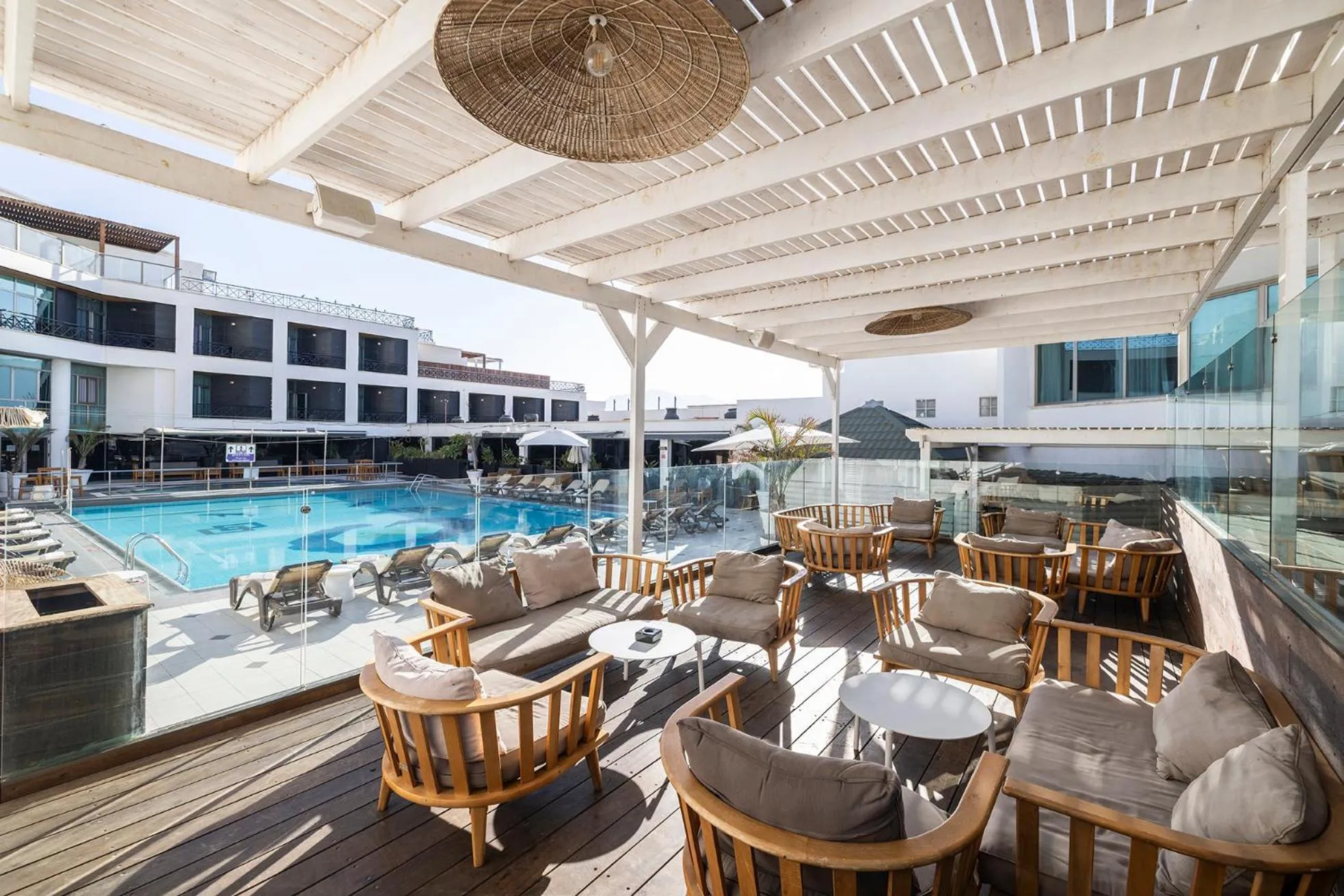 Seating area in EVE Eilat by Adam Hotels