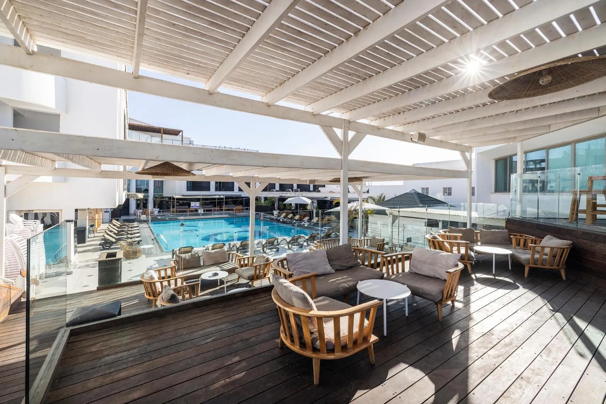 Seating area in EVE Eilat by Adam Hotels