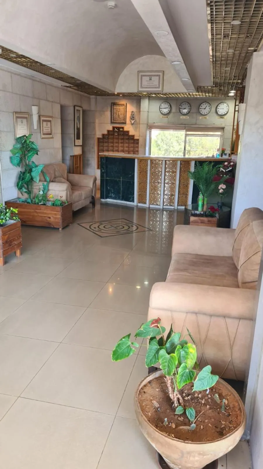 Seating area in Jerusalem Panorama Hotel