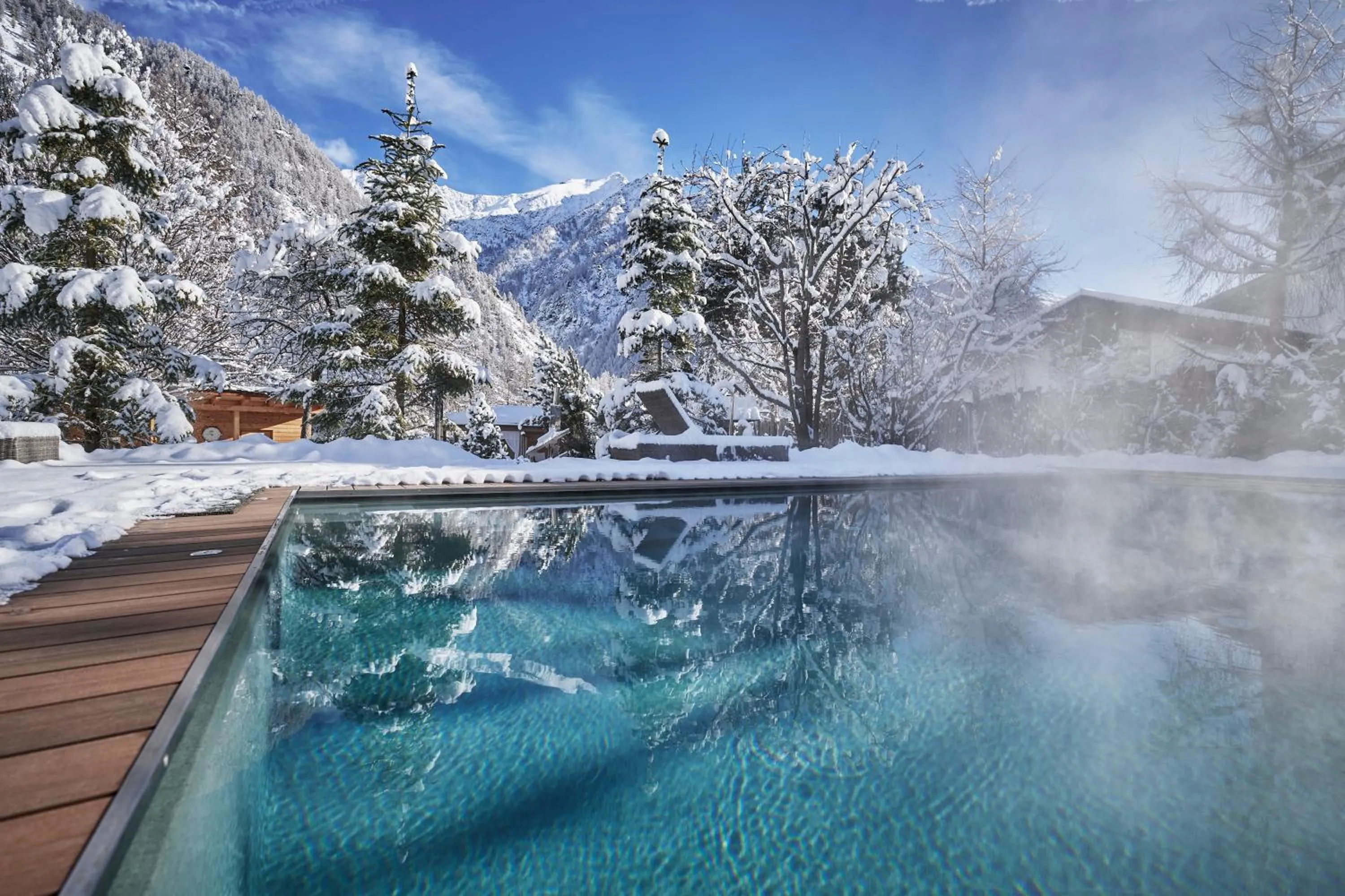 Swimming pool in Goldene Rose Karthaus a member of Small Luxury Hotels of the World
