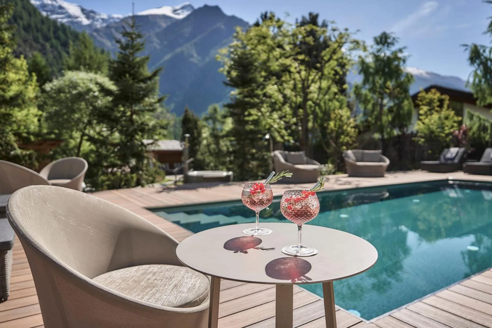 Swimming pool in Goldene Rose Karthaus a member of Small Luxury Hotels of the World