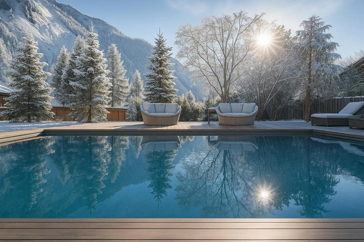 Swimming pool in Goldene Rose Karthaus a member of Small Luxury Hotels of the World