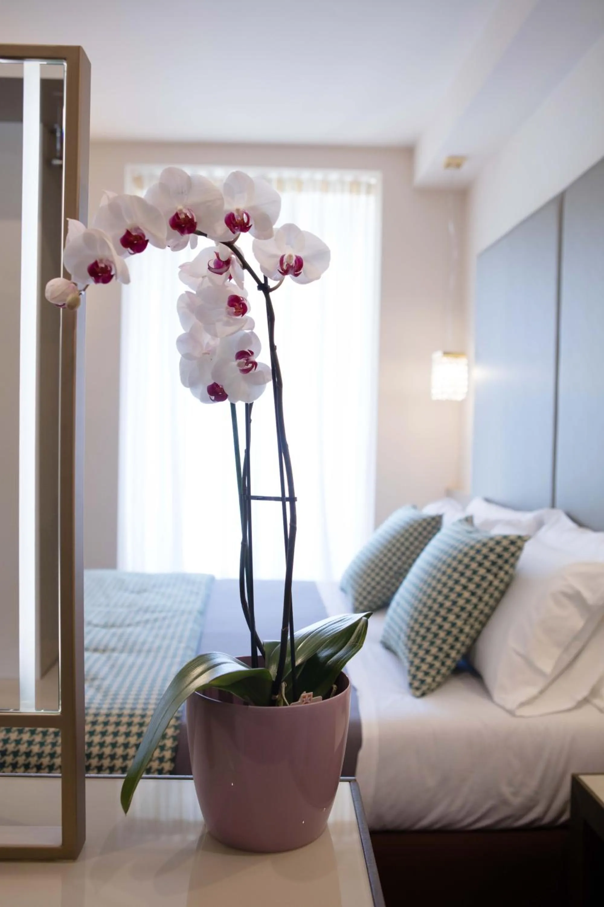 Decorative detail, Bed in Hotel Vittorio