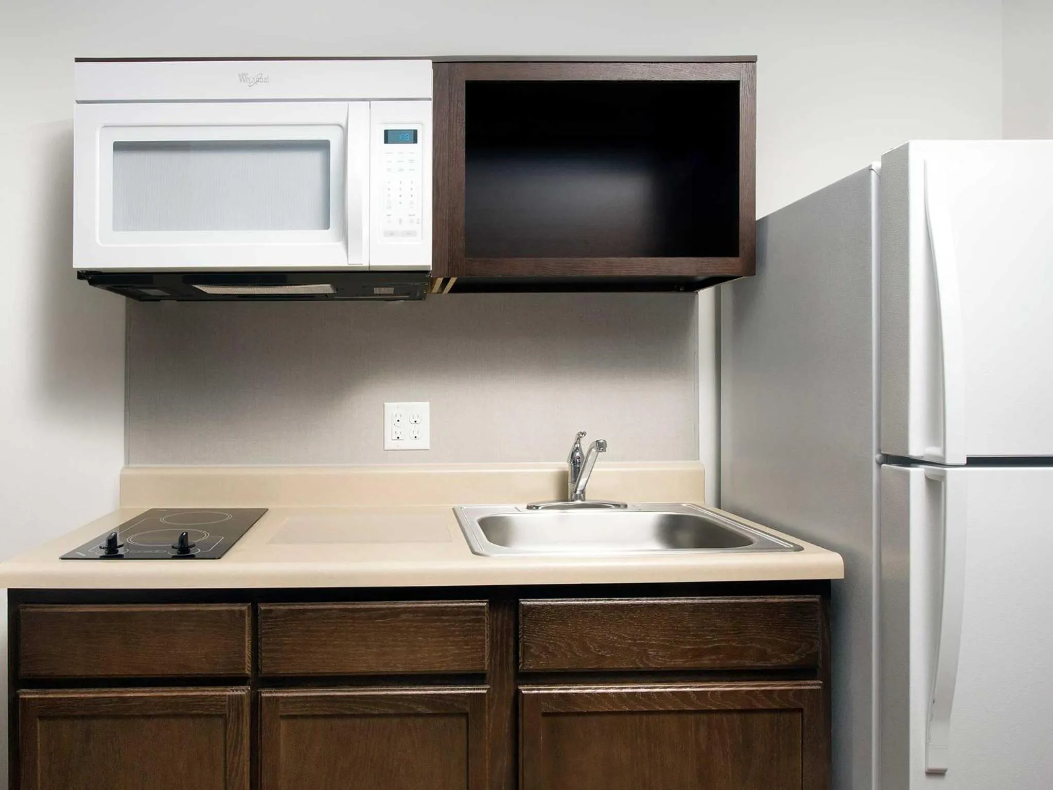 Kitchen or kitchenette in WoodSpring Suites Fargo North Near NDSU