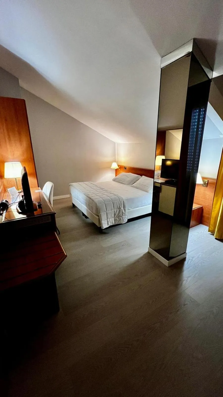 Bed in Hotel Motel Europa