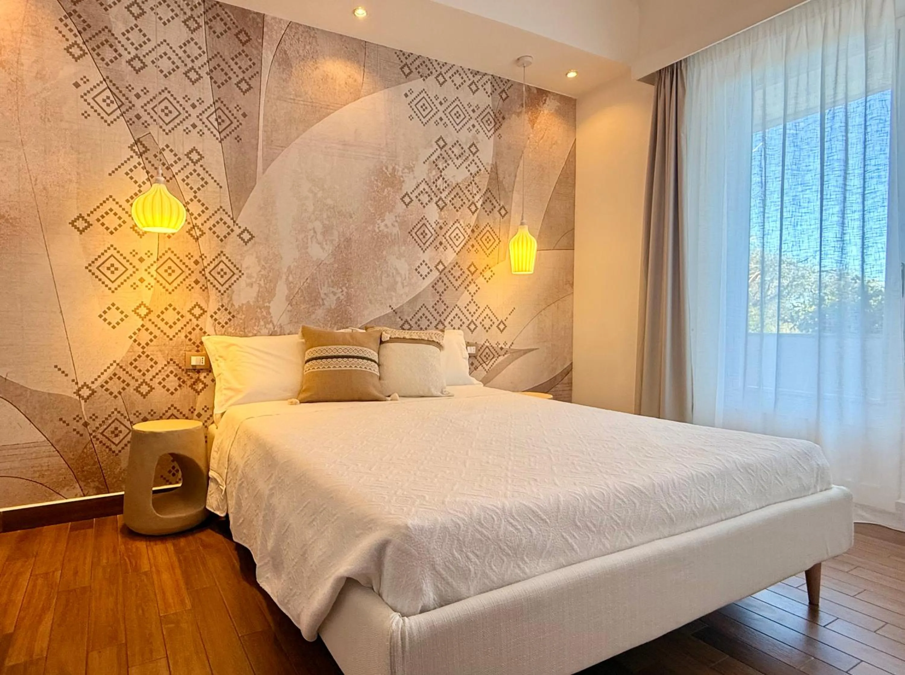 Balcony/Terrace, Bed in PALMASERA CHARMING - Rooms & Suites