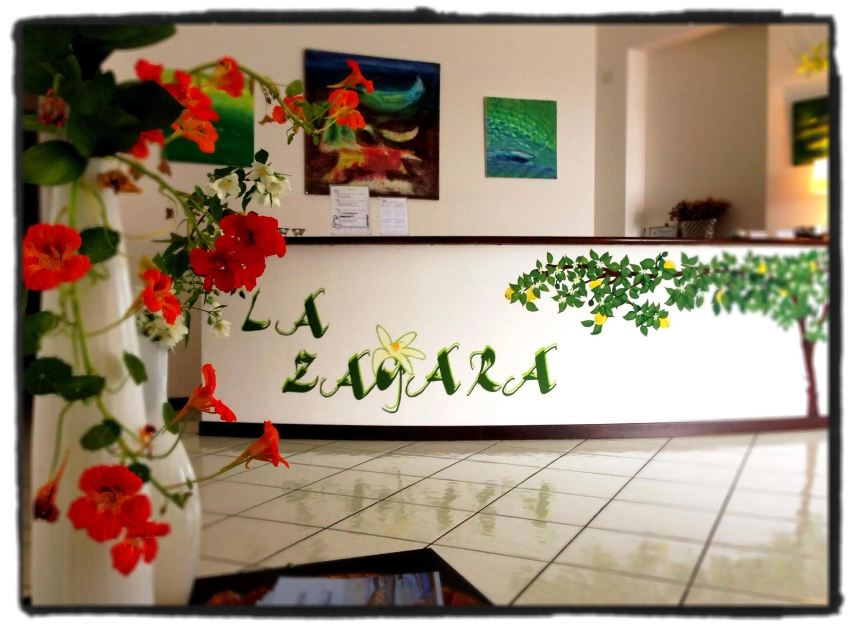 Lobby or reception in La Zagara Hotel