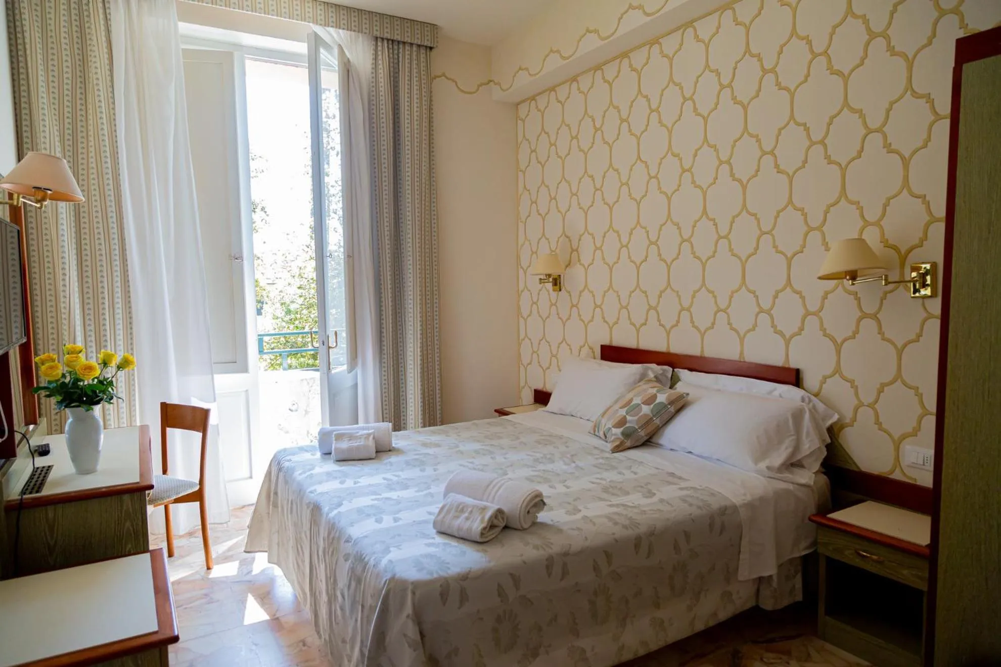 Bed in Hotel Villa Tiziana