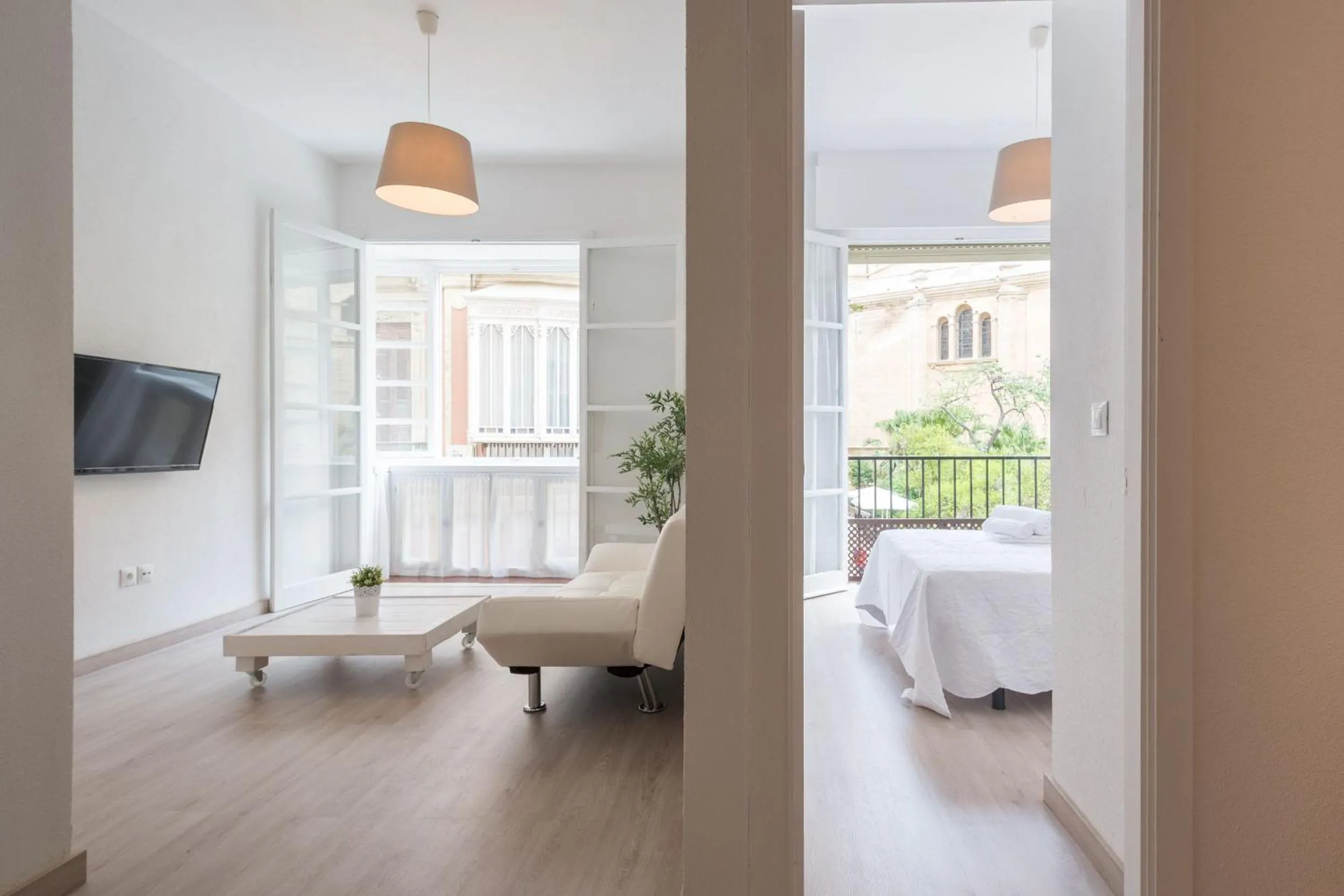 Bed in Cathedral Suites