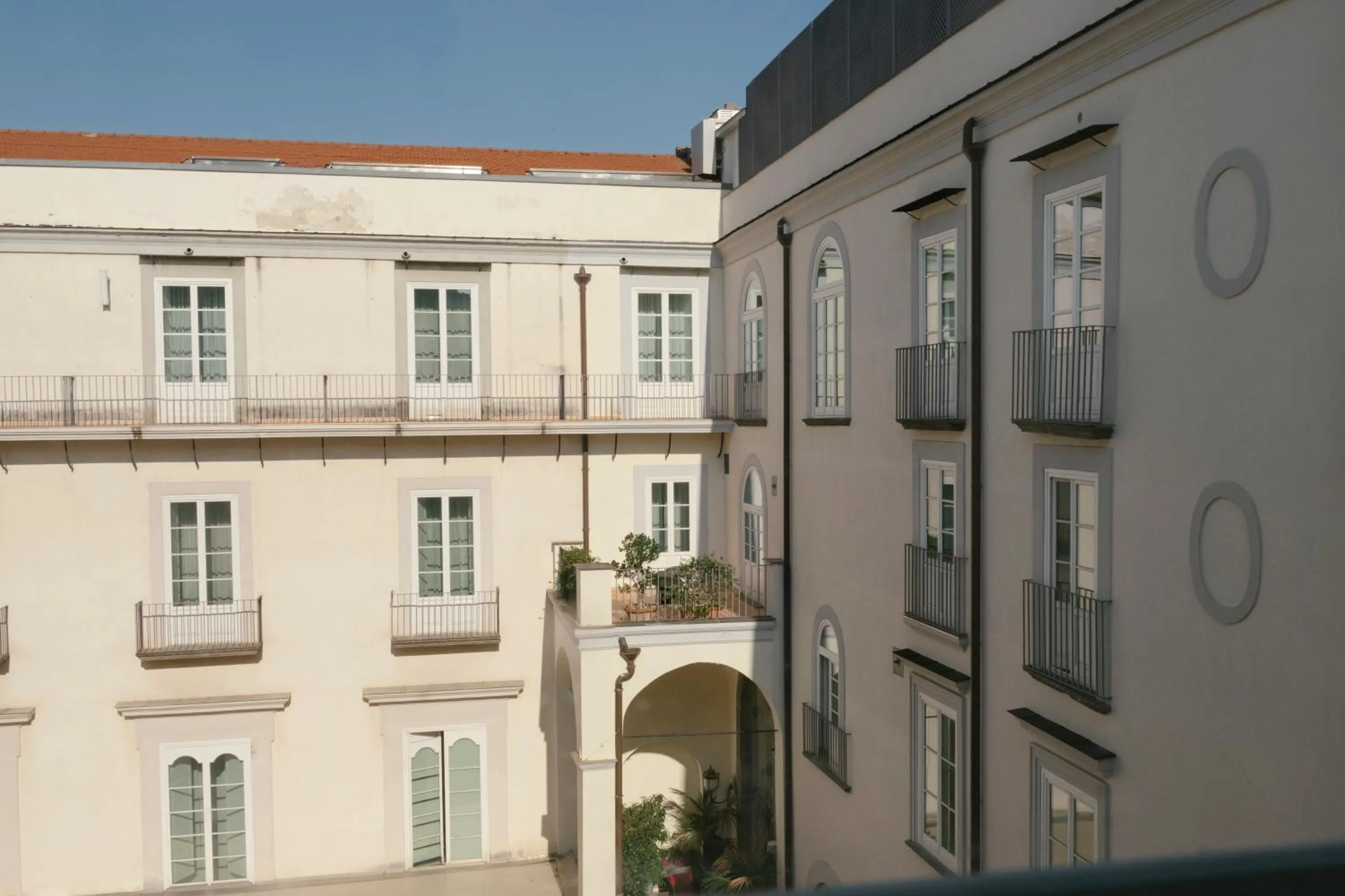 Inner courtyard view in Palazzo Caracciolo Naples