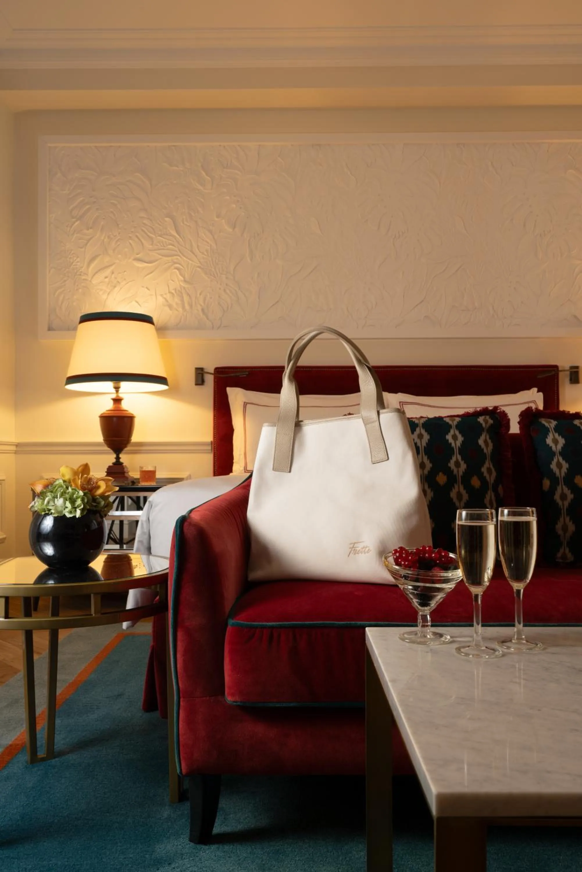 Decorative detail, Bed in Palazzo Ripetta