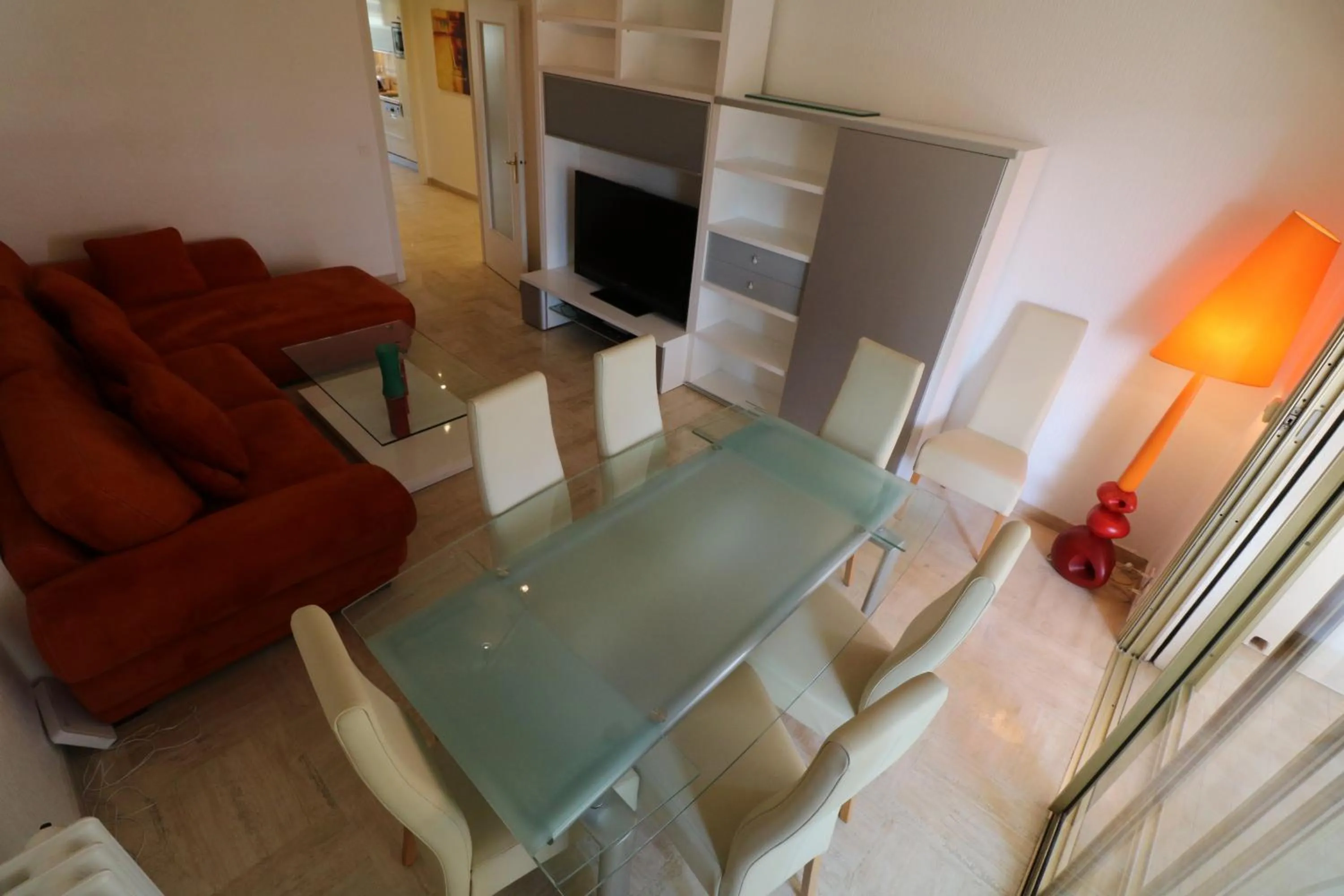 Living room in 2 bedroom & studio Palais Royal 2 mins from Croisette and Carlton