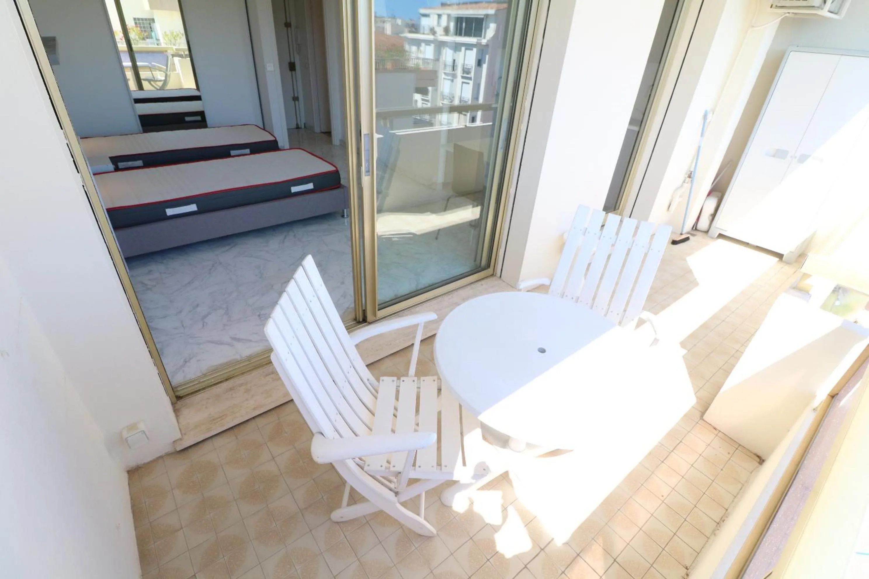 Balcony/Terrace in 2 bedroom & studio Palais Royal 2 mins from Croisette and Carlton