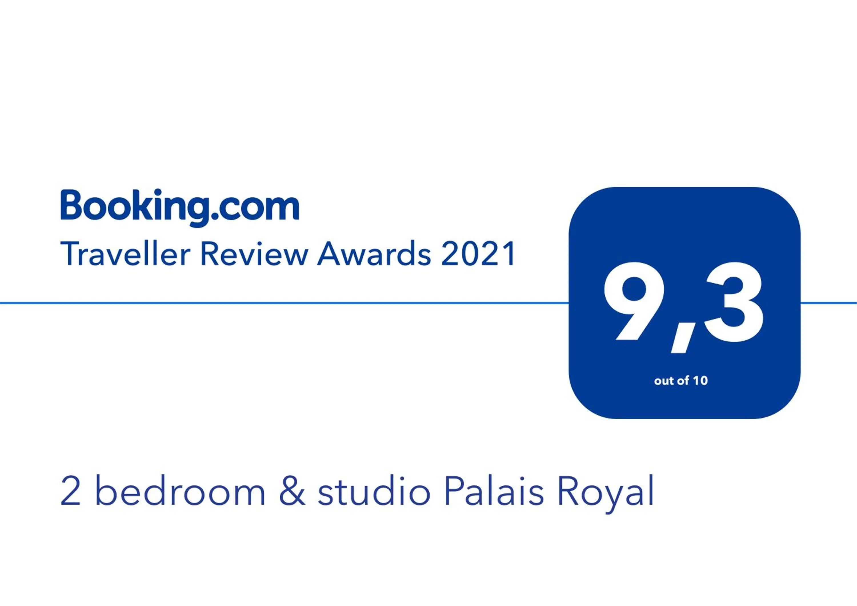 Certificate/Award in 2 bedroom & studio Palais Royal 2 mins from Croisette and Carlton
