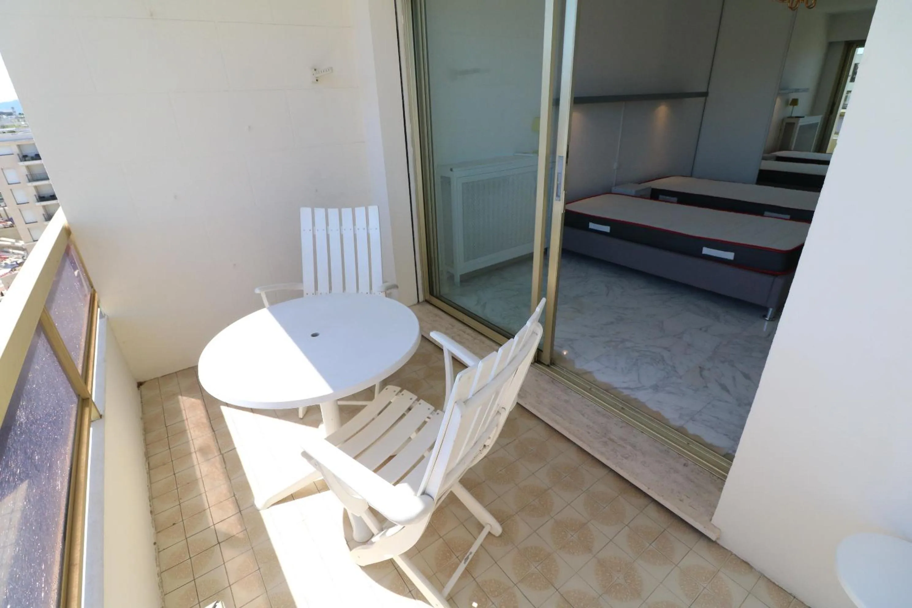 Balcony/Terrace in 2 bedroom & studio Palais Royal 2 mins from Croisette and Carlton