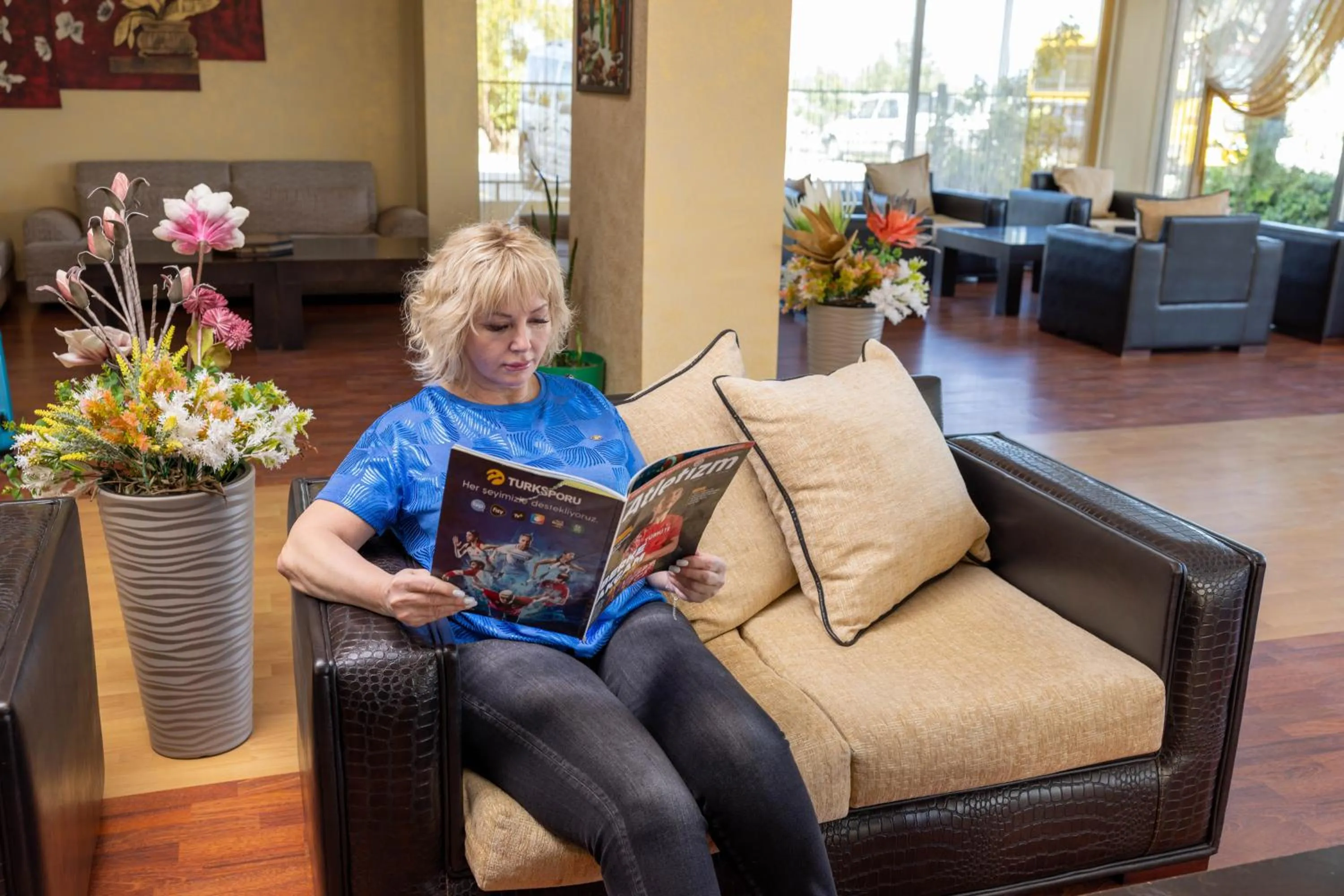 Lobby or reception in selin otel spa belek