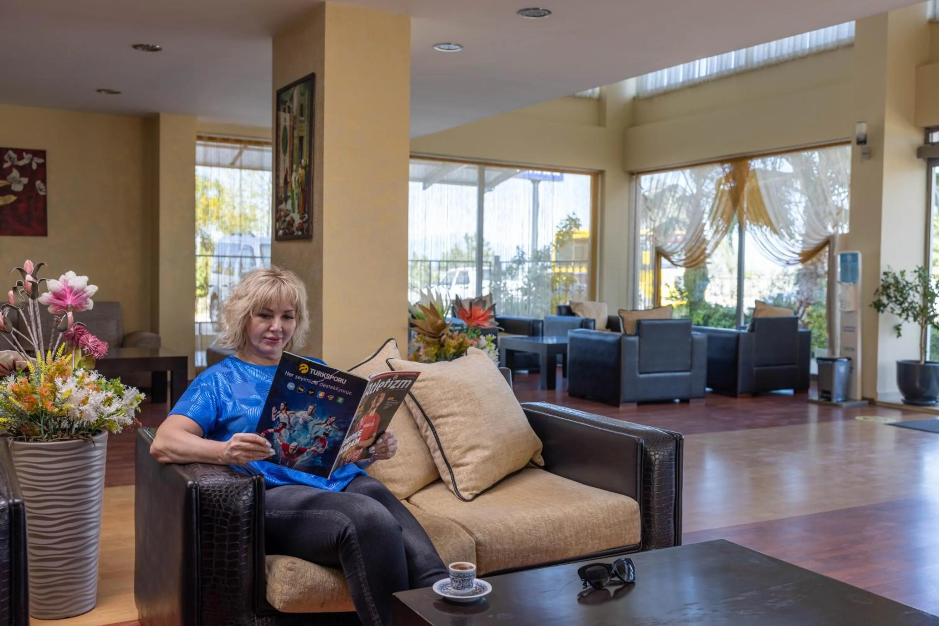 Lobby or reception in selin otel spa belek