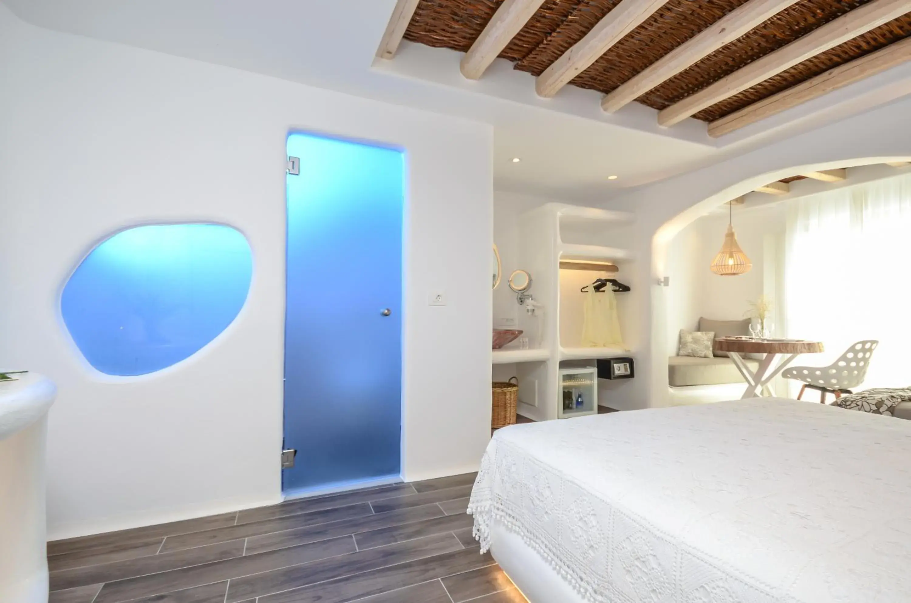 Bed in Naxos Island Escape Suites Bed in Naxos Island Escape Suites